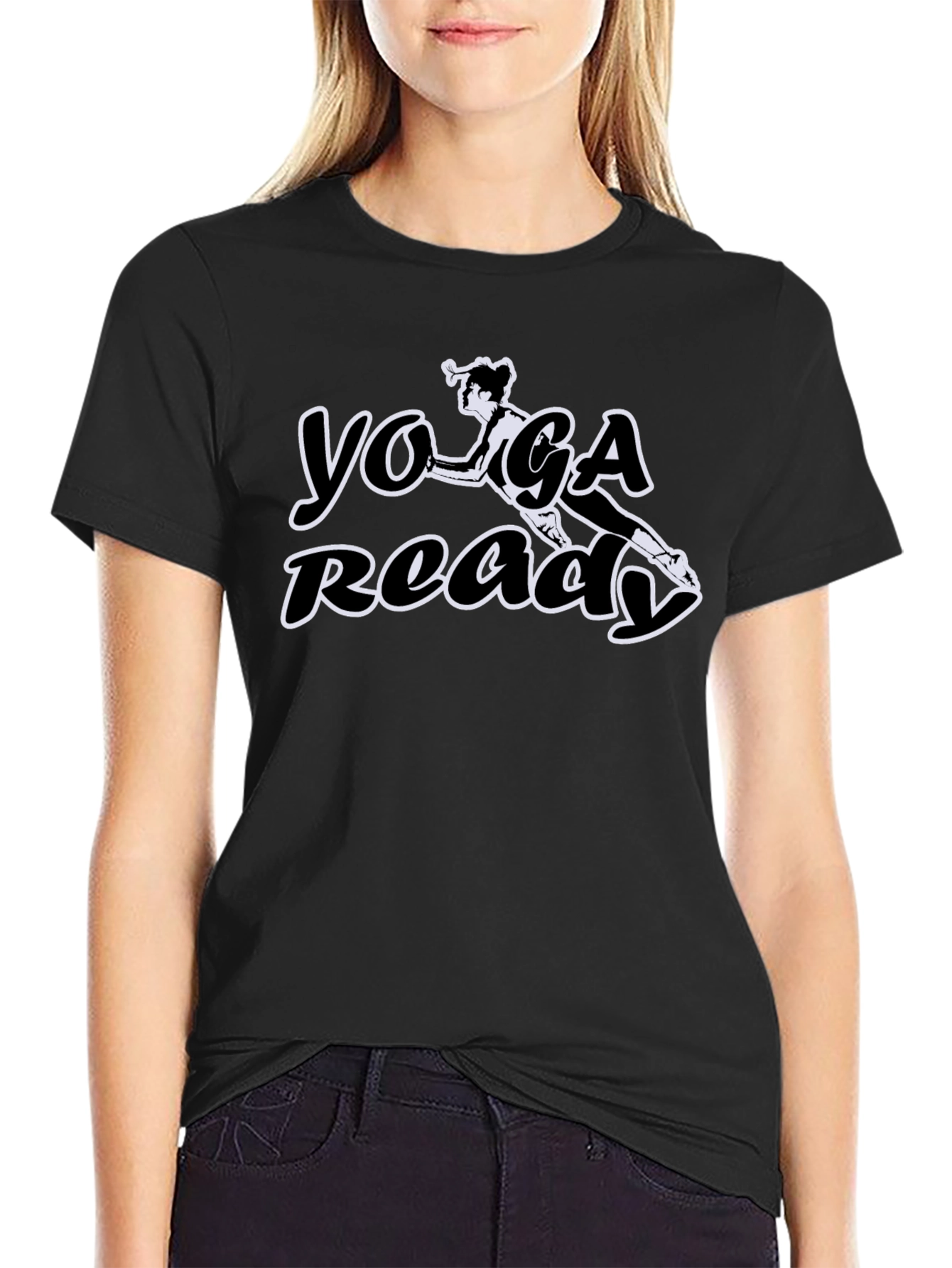 Yoga Ready Black T-Shirt