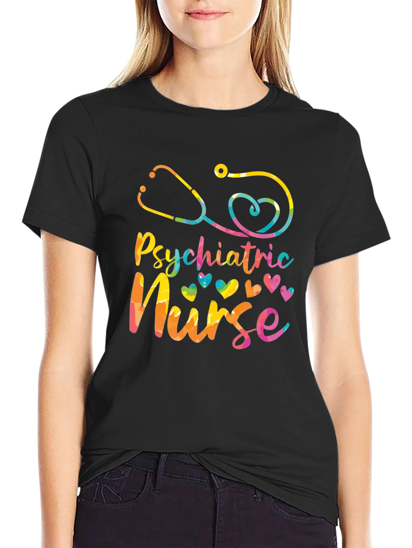 Psychiatric Nurse Tie Dye Graphic Tee