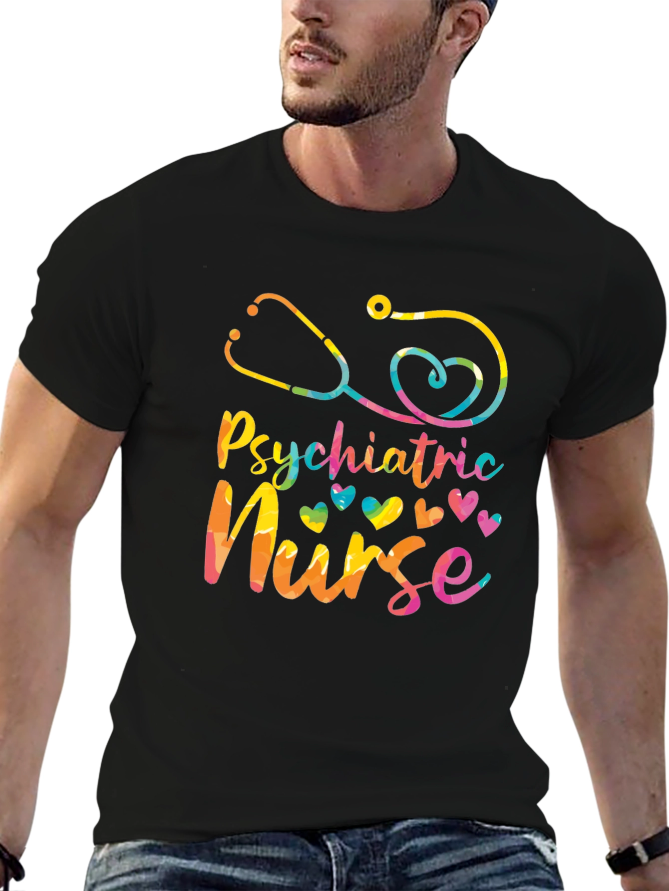 Psychiatric Nurse Tie Dye Graphic Tee