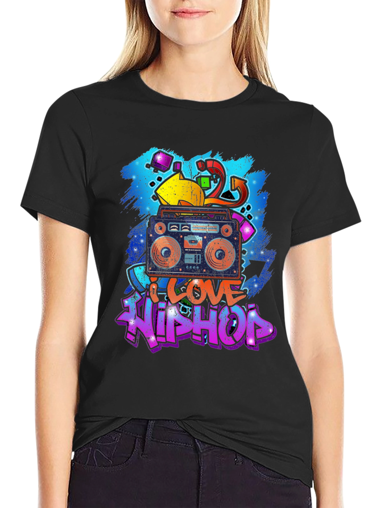 I Love Hip Hop Black T-Shirt
