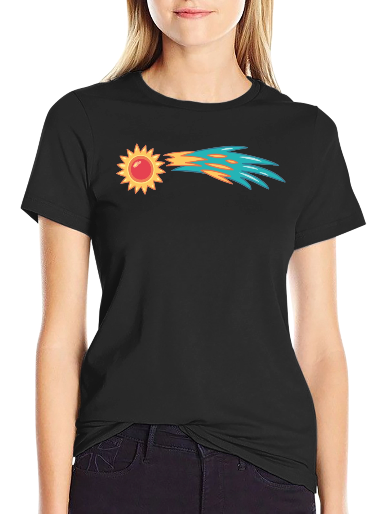 Sun Comet Graphic T-Shirt - Unique Design