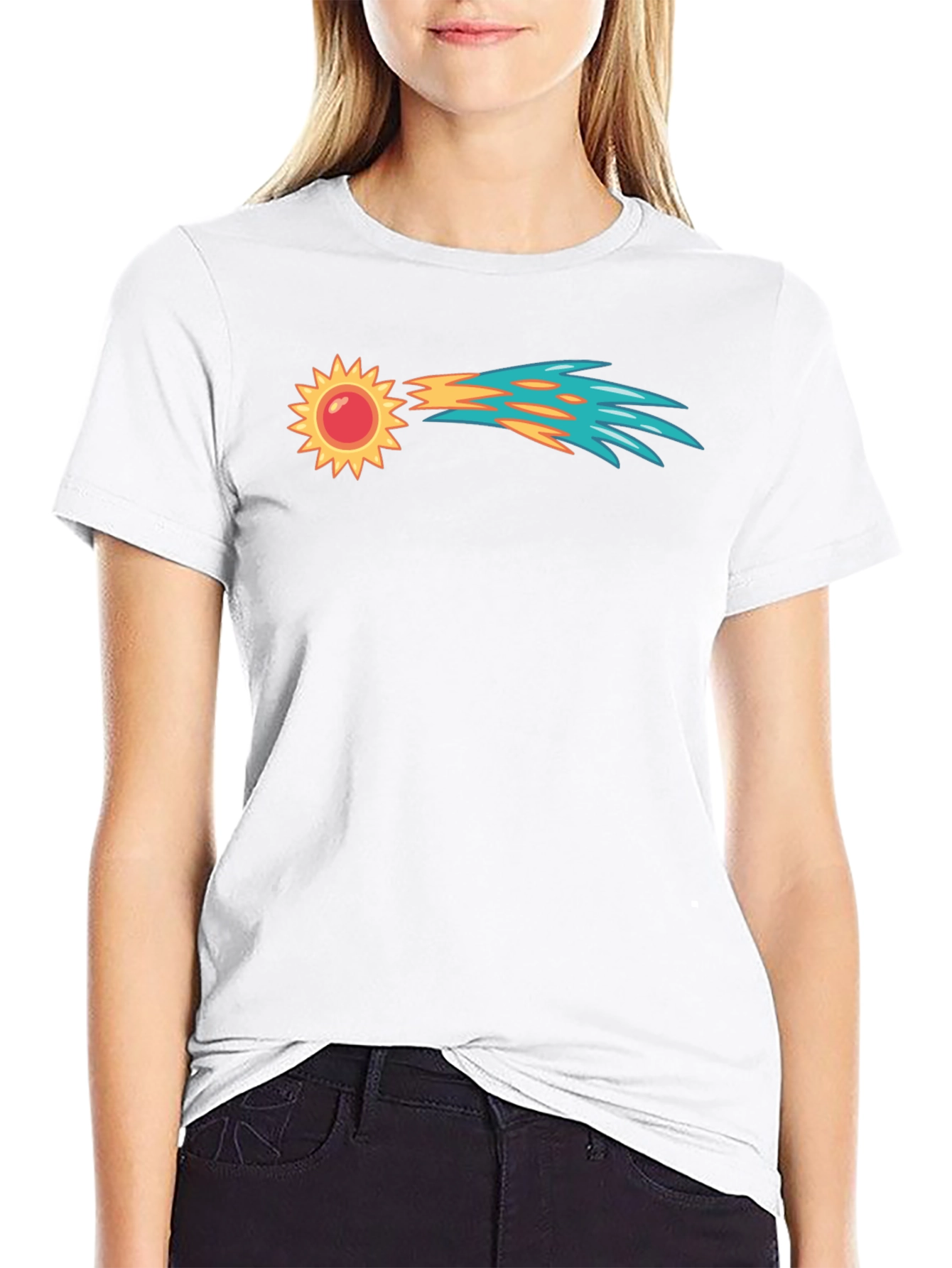 Sun Comet Graphic T-Shirt - Unique Design