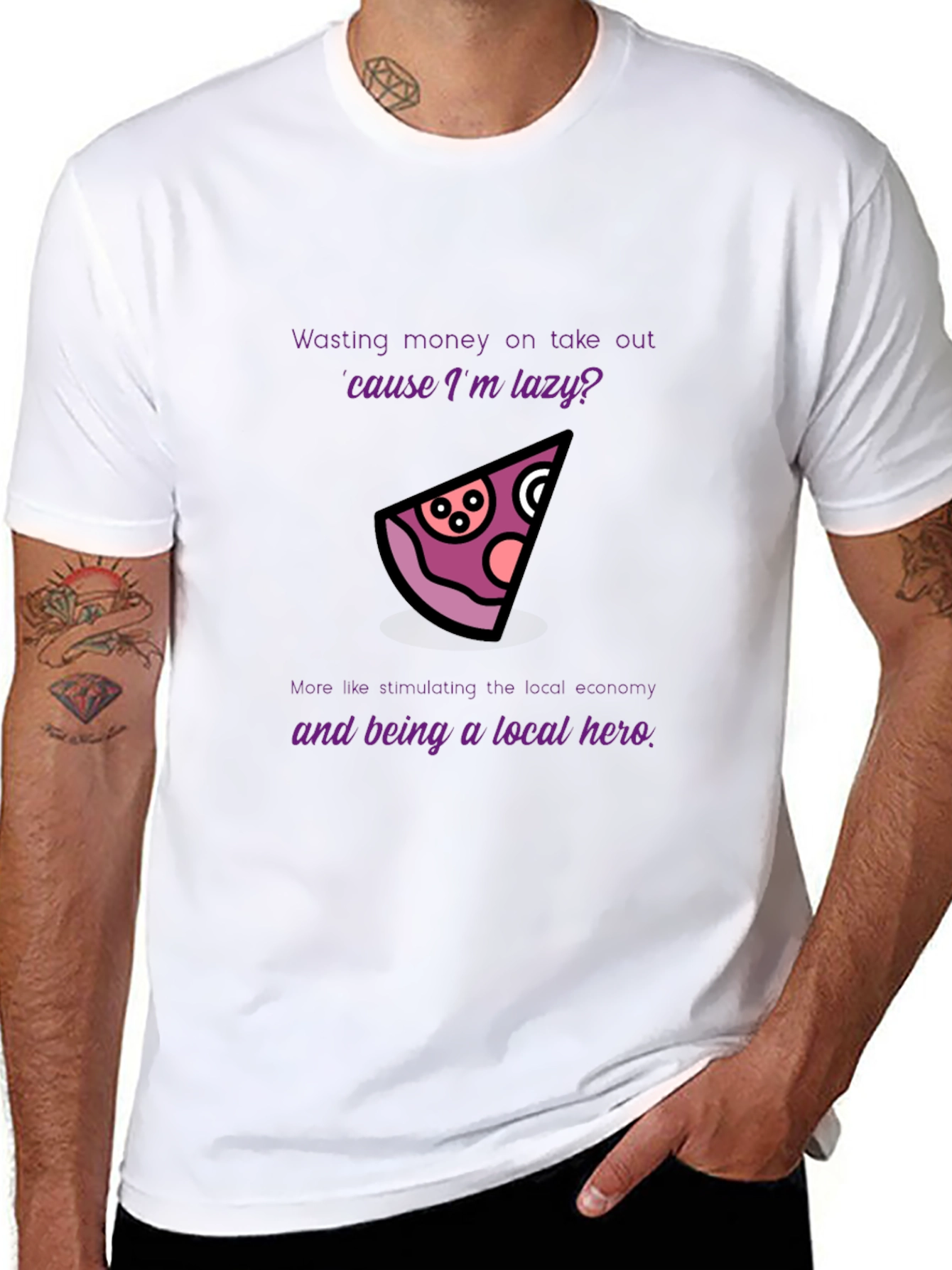 Lazy Hero Pizza T-Shirt