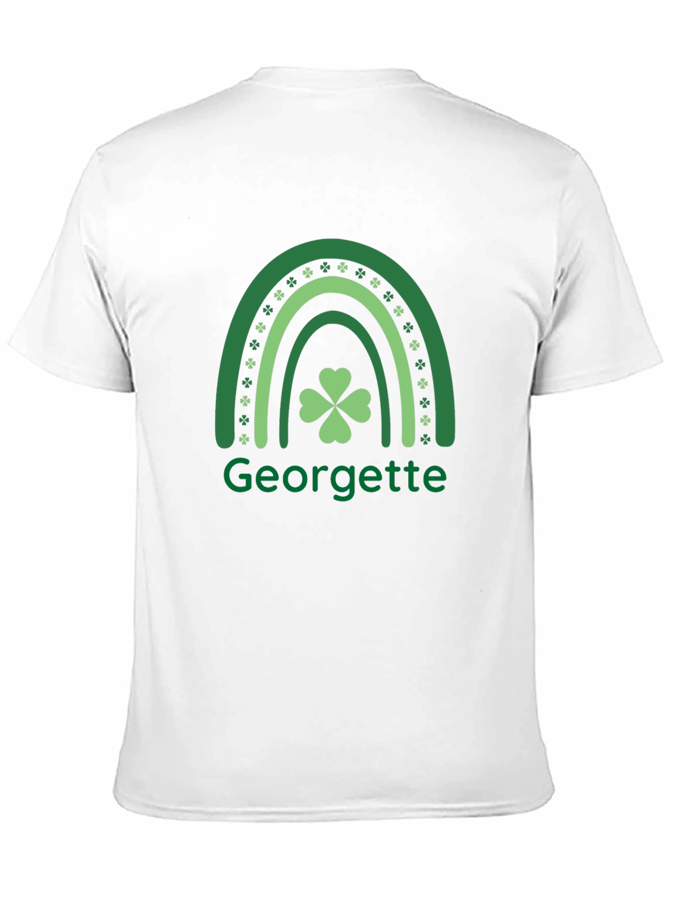 Georgette St. Patricks Day Rainbow Clover T-Shirt