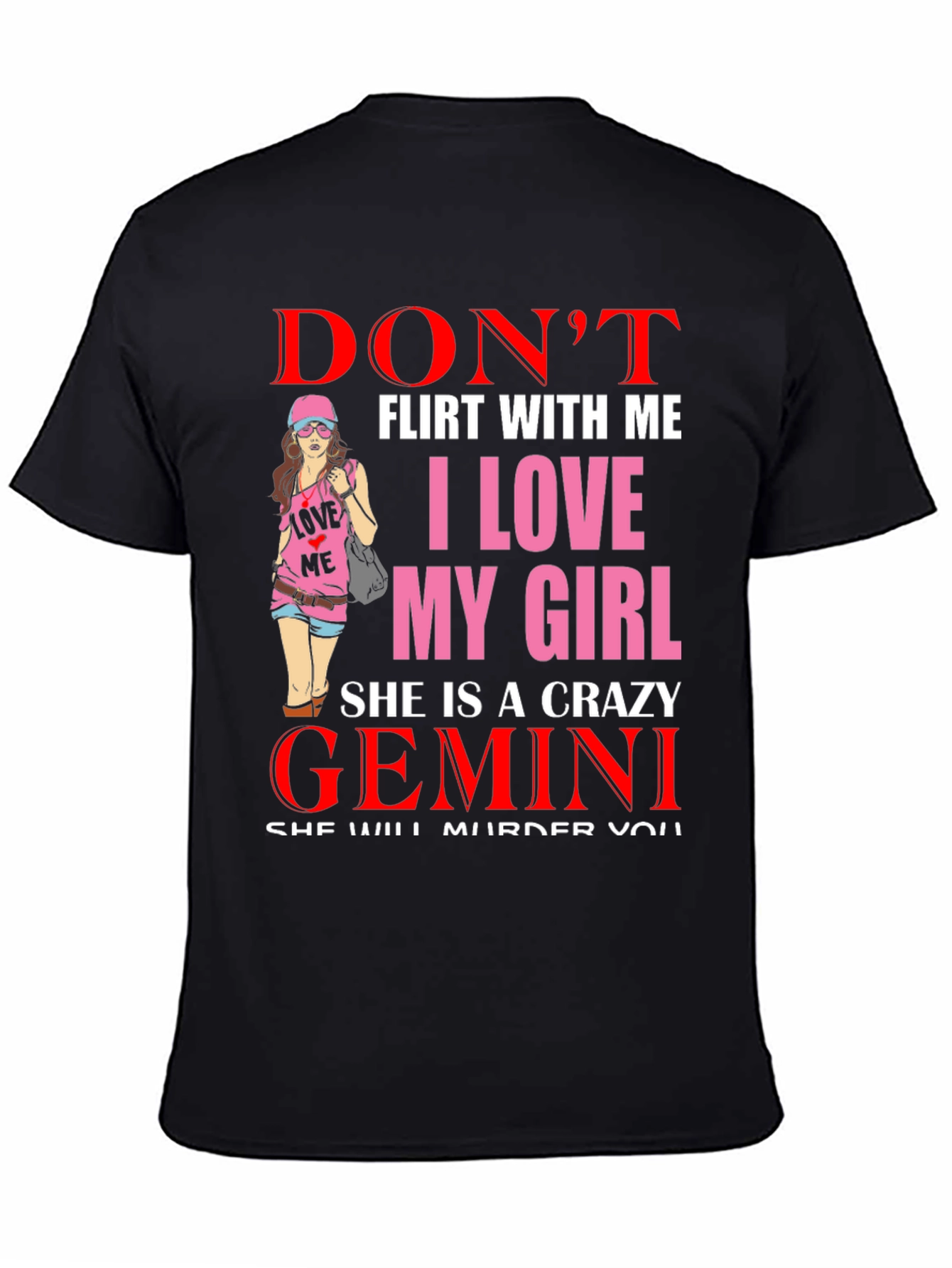 Crazy Gemini Girl Tee - Dont Flirt!