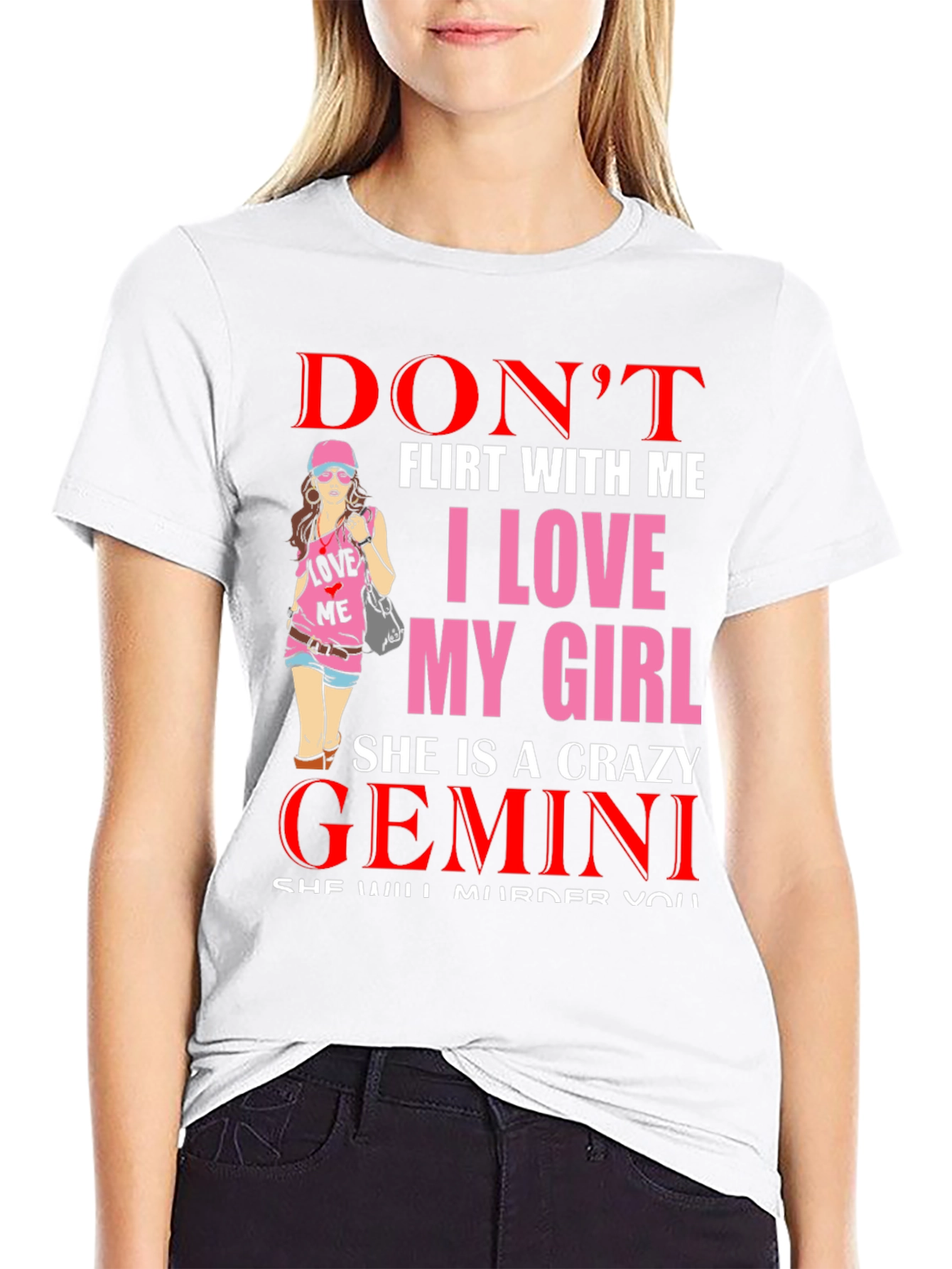 Crazy Gemini Girl Tee - Dont Flirt!