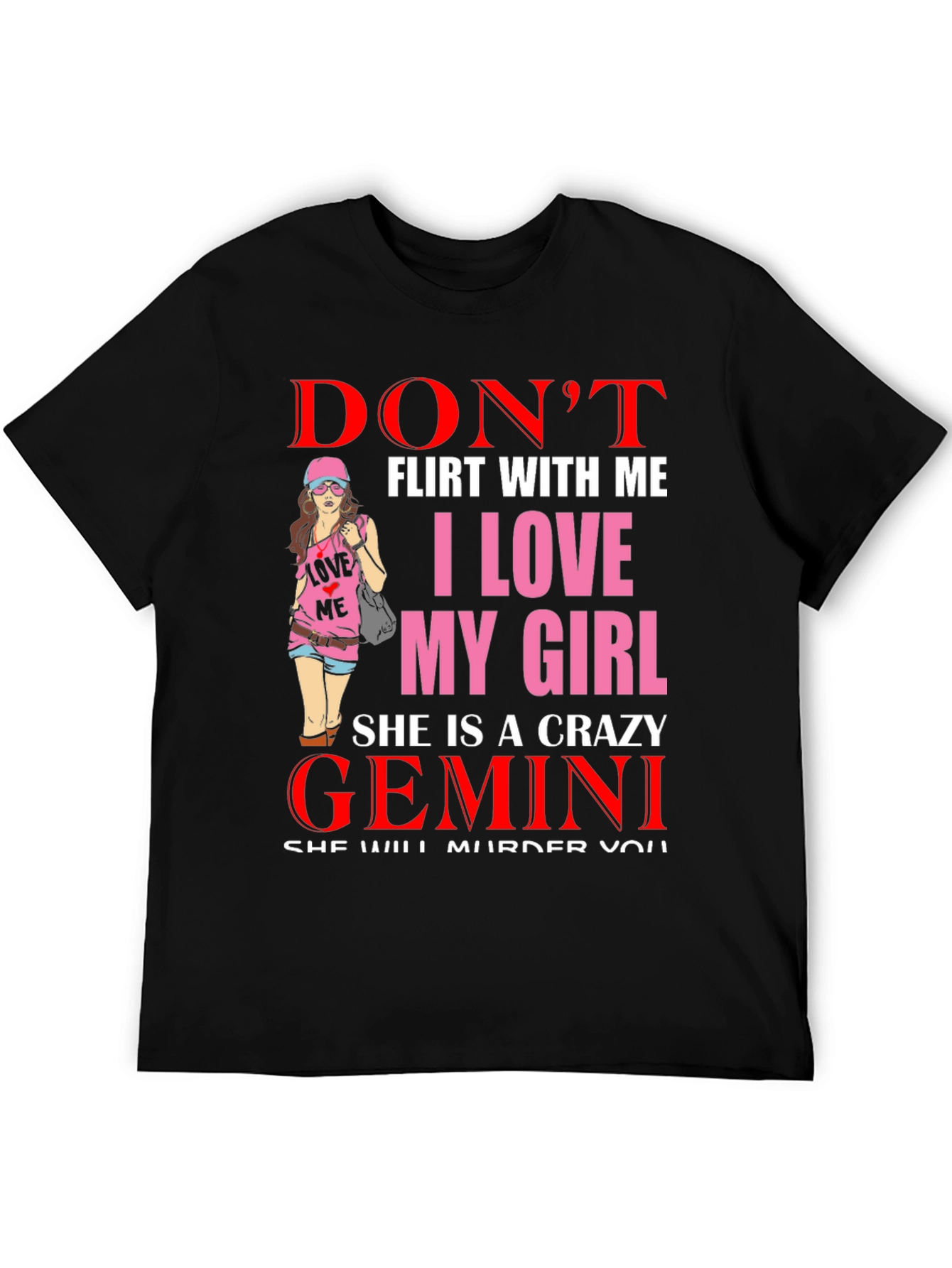 Crazy Gemini Girl Tee - Dont Flirt!