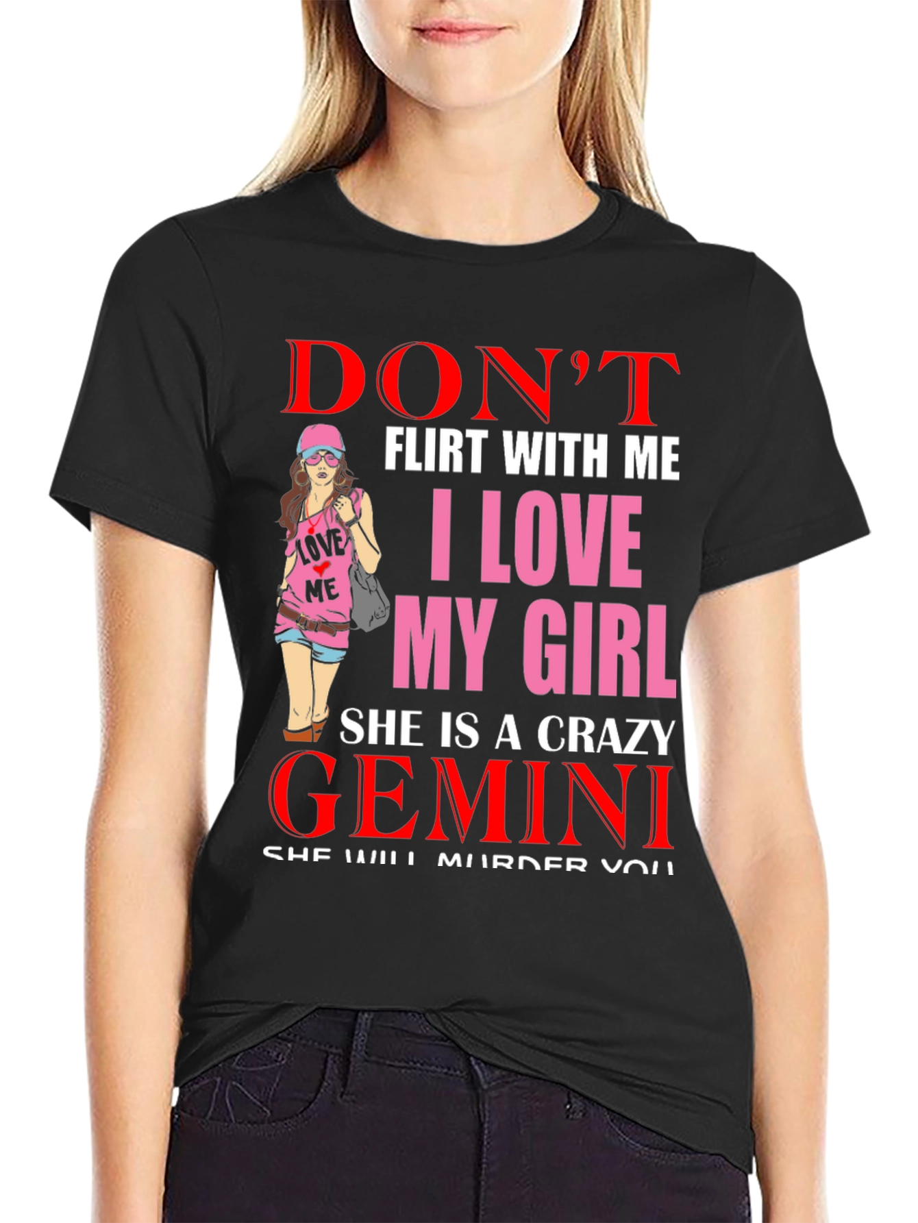 Crazy Gemini Girl Tee - Dont Flirt!