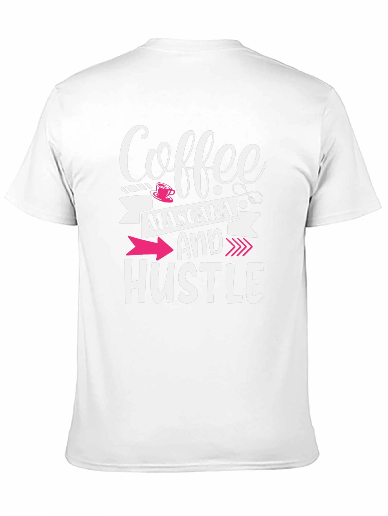 Coffee Mascara Hustle Graphic Tee - Black Unisex T-Shirt