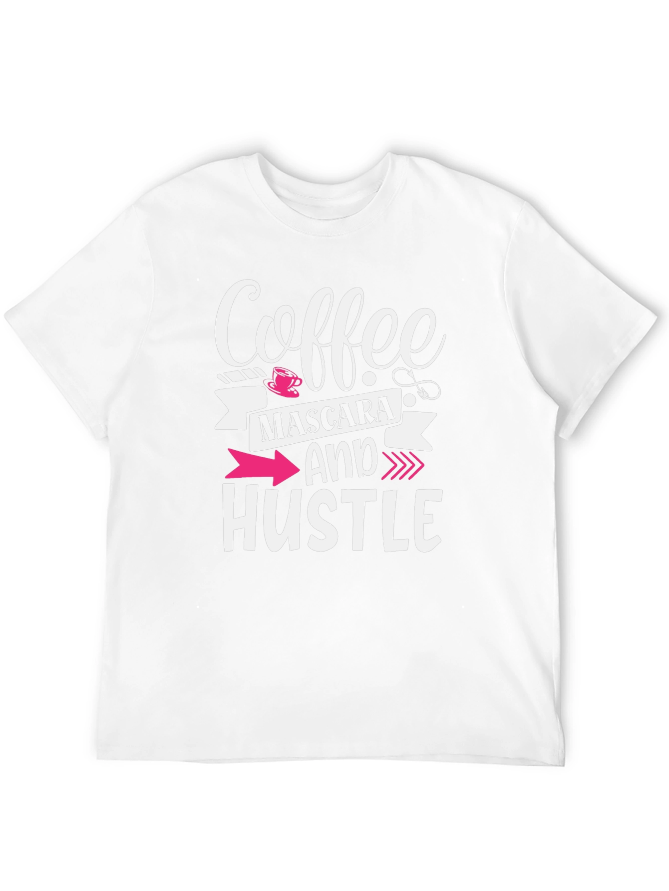 Coffee Mascara Hustle Graphic Tee - Black Unisex T-Shirt