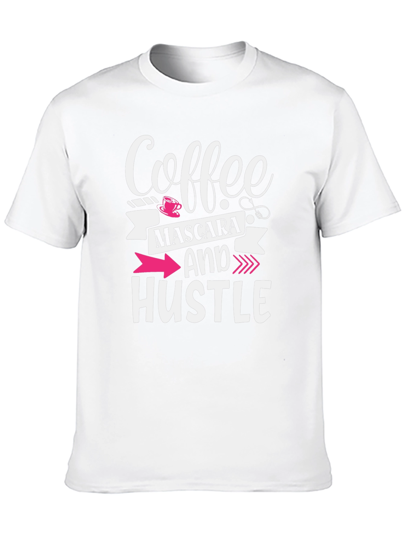 Coffee Mascara Hustle Graphic Tee - Black Unisex T-Shirt