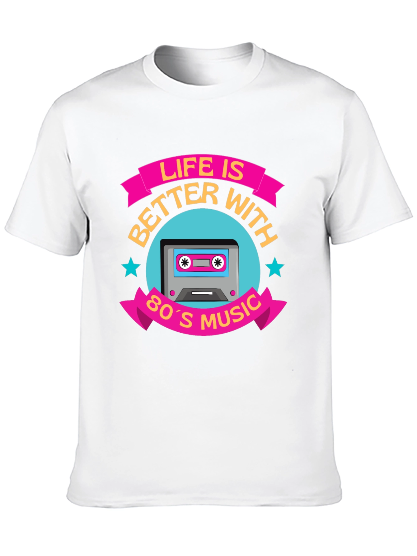 Life Is Better With 80s Music Graphic Tee