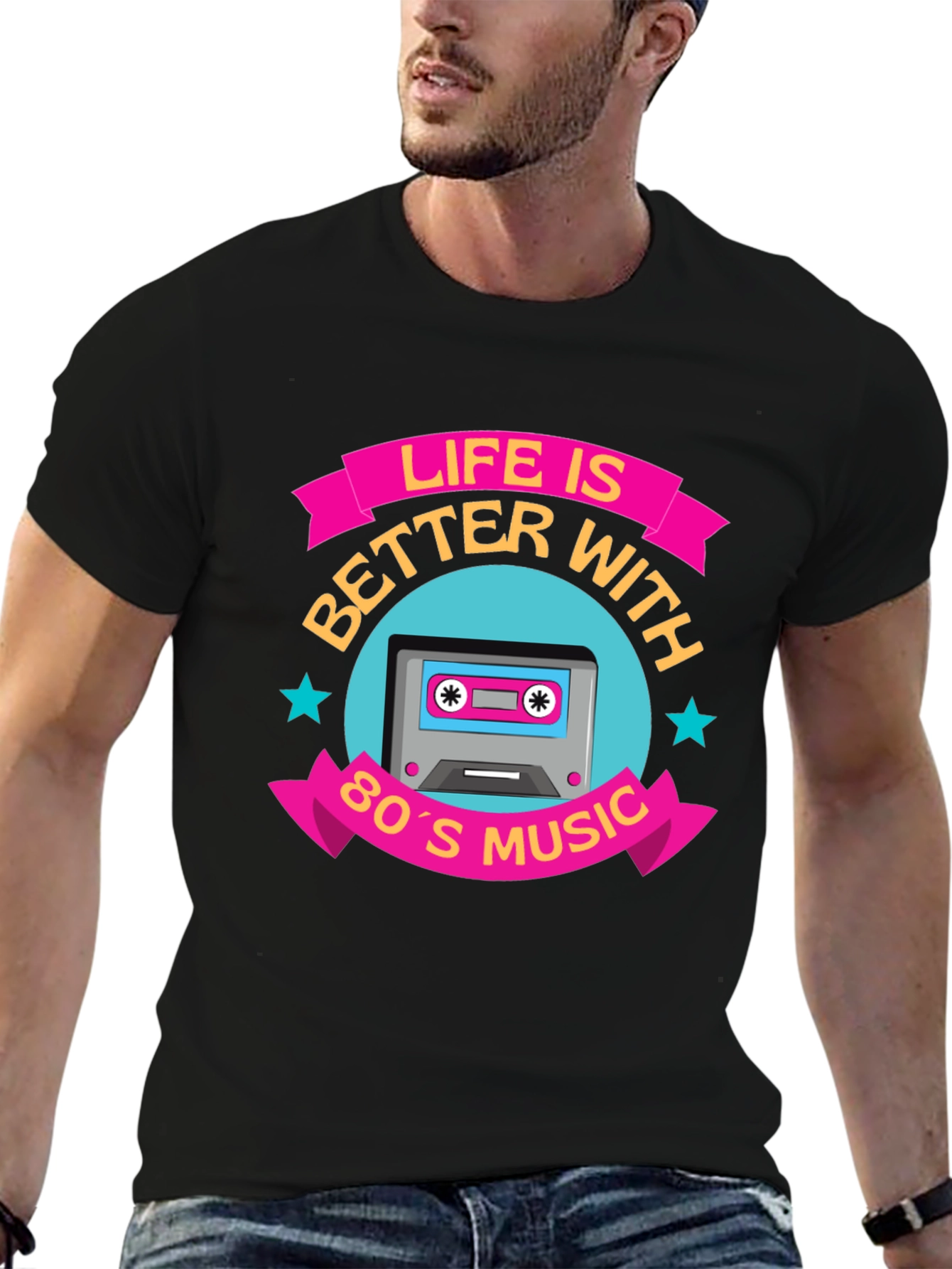Life Is Better With 80s Music Graphic Tee