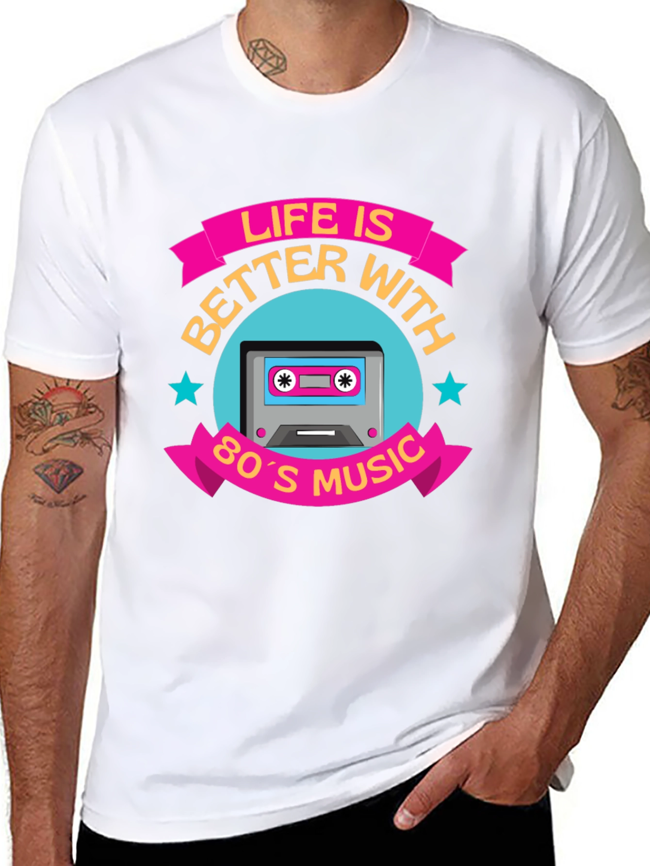 Life Is Better With 80s Music Graphic Tee