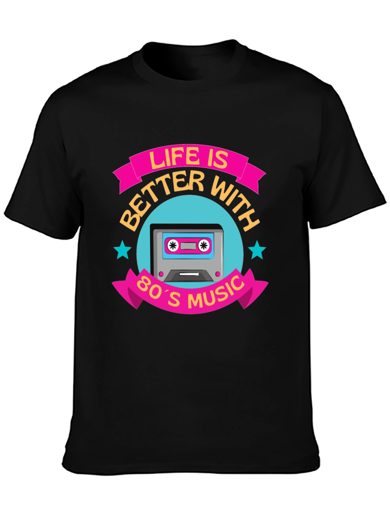 Life Is Better With 80s Music Graphic Tee