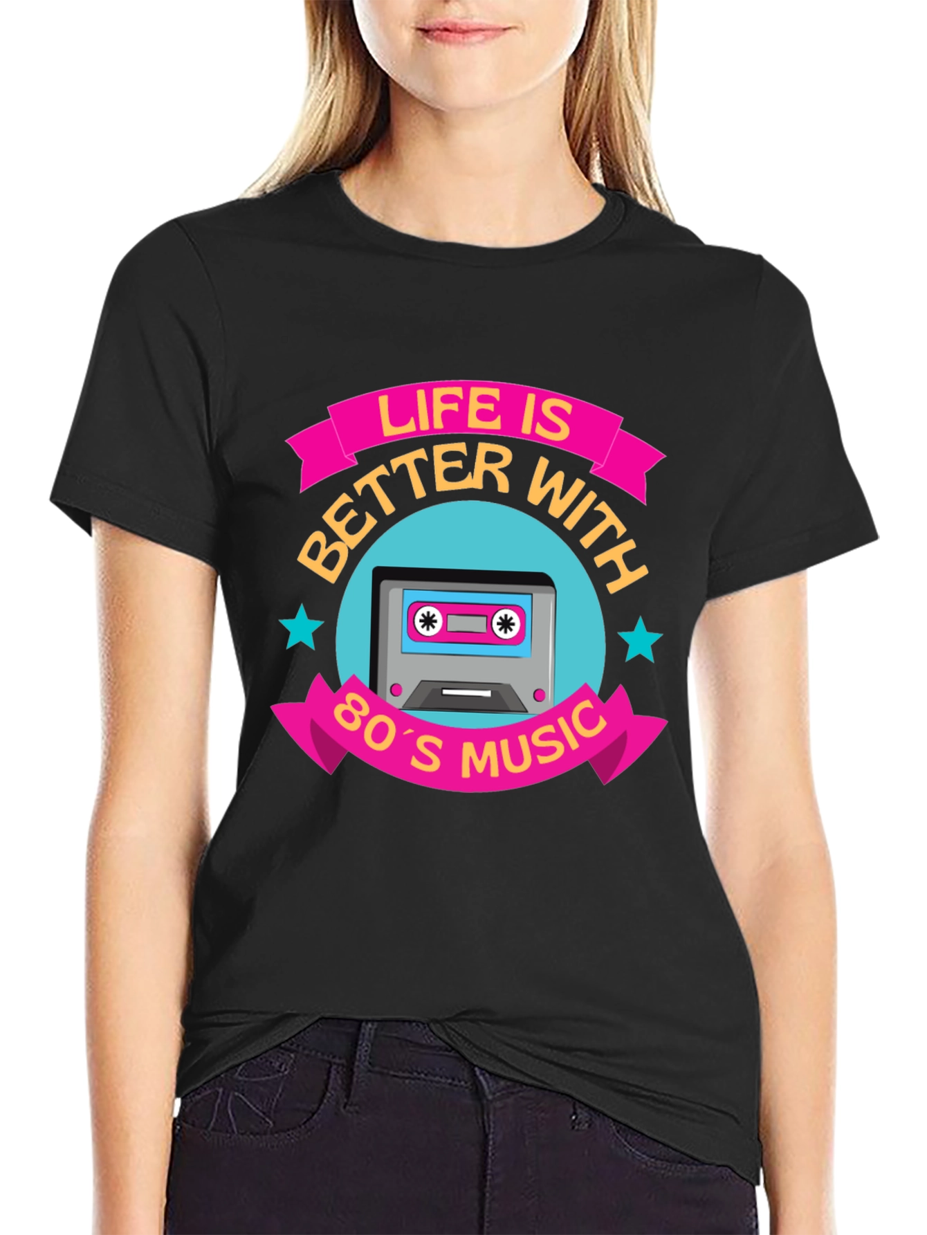 Life Is Better With 80s Music Graphic Tee