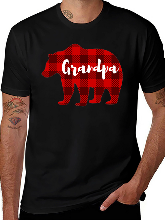 Grandpa Bear Plaid Shirt - Fathers Day Gift