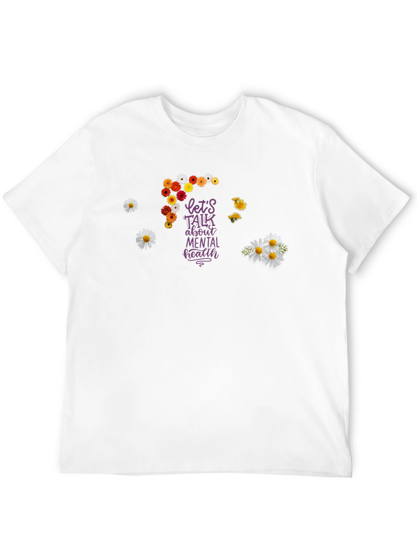Mental Health Awareness T-Shirt - Floral Design