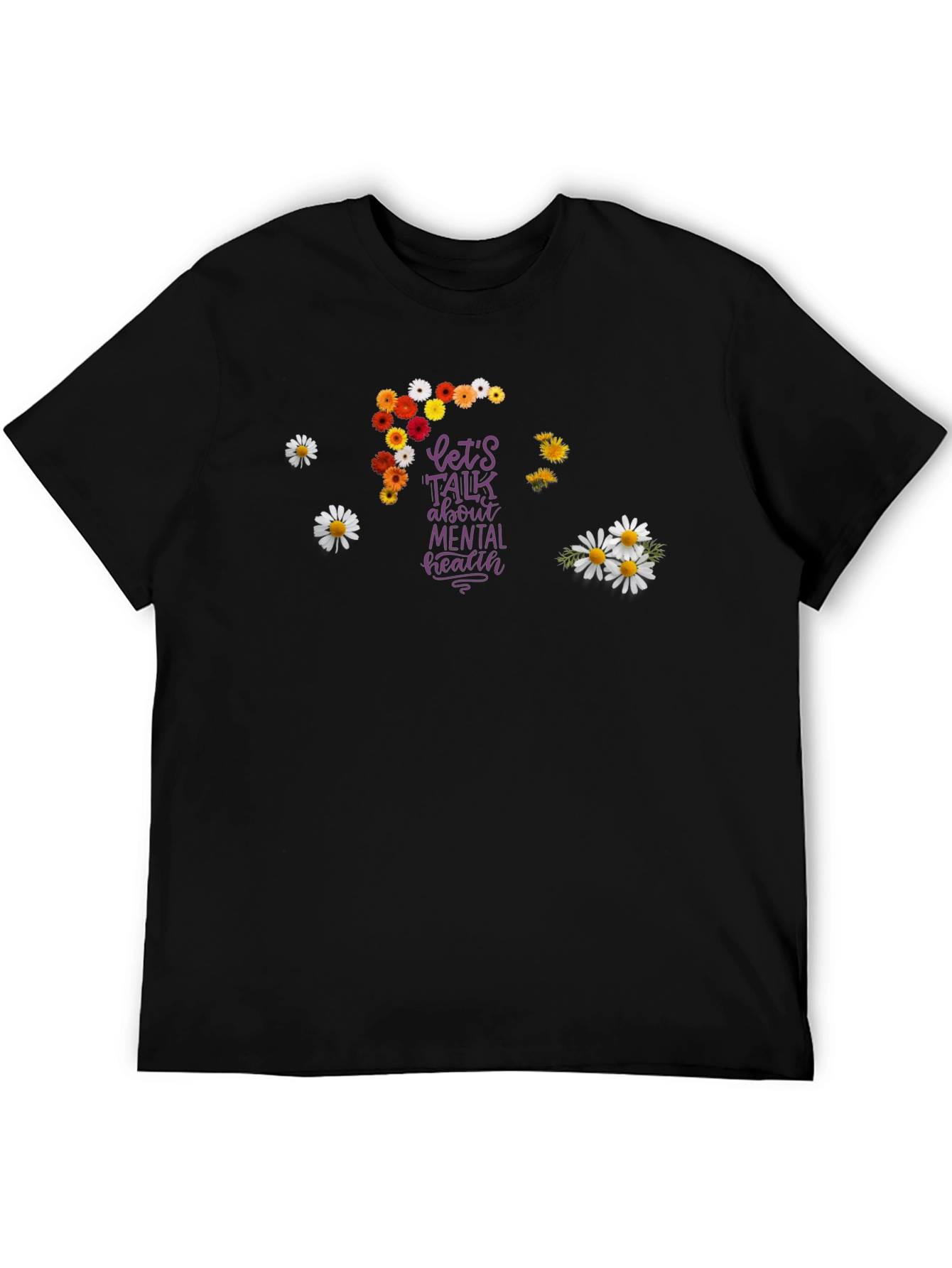 Mental Health Awareness T-Shirt - Floral Design