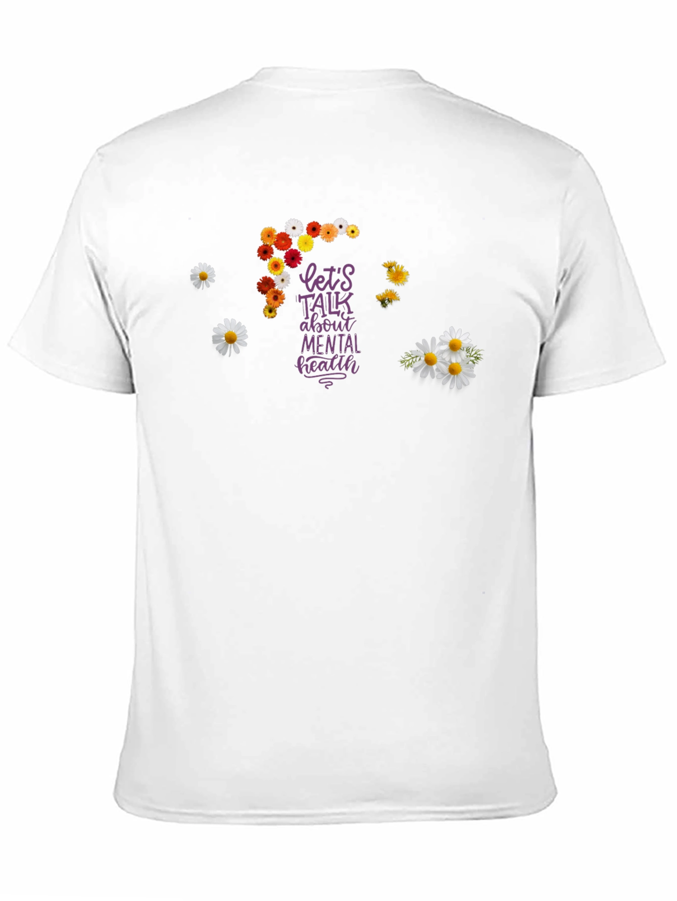 Mental Health Awareness T-Shirt - Floral Design