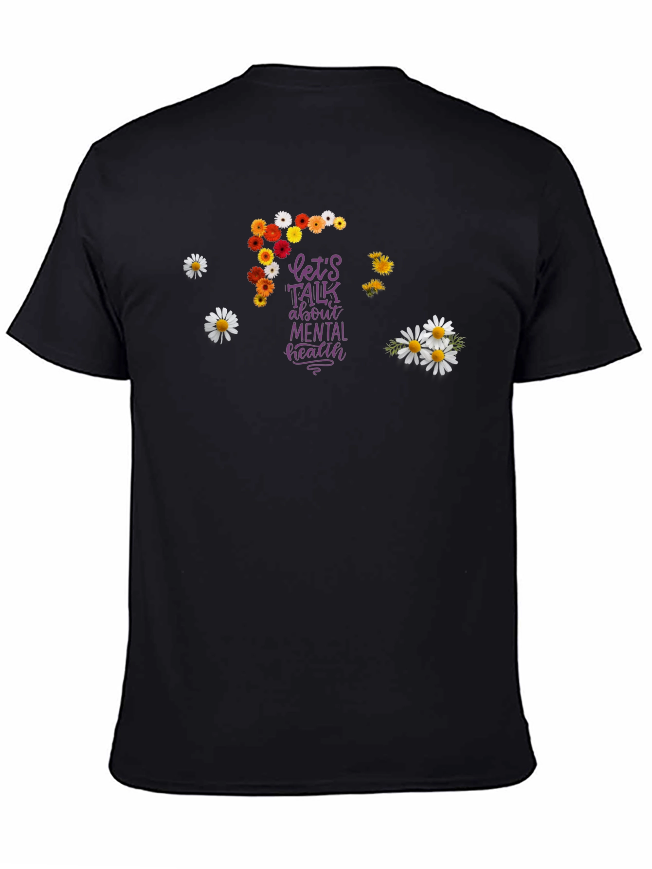 Mental Health Awareness T-Shirt - Floral Design