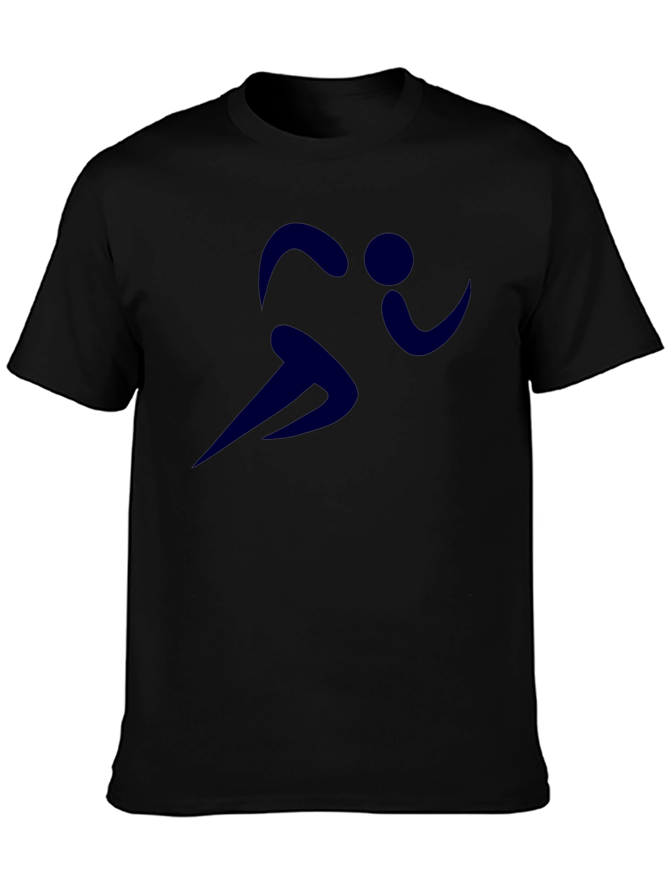 Mens Black Running Graphic Tee - Athletic Style