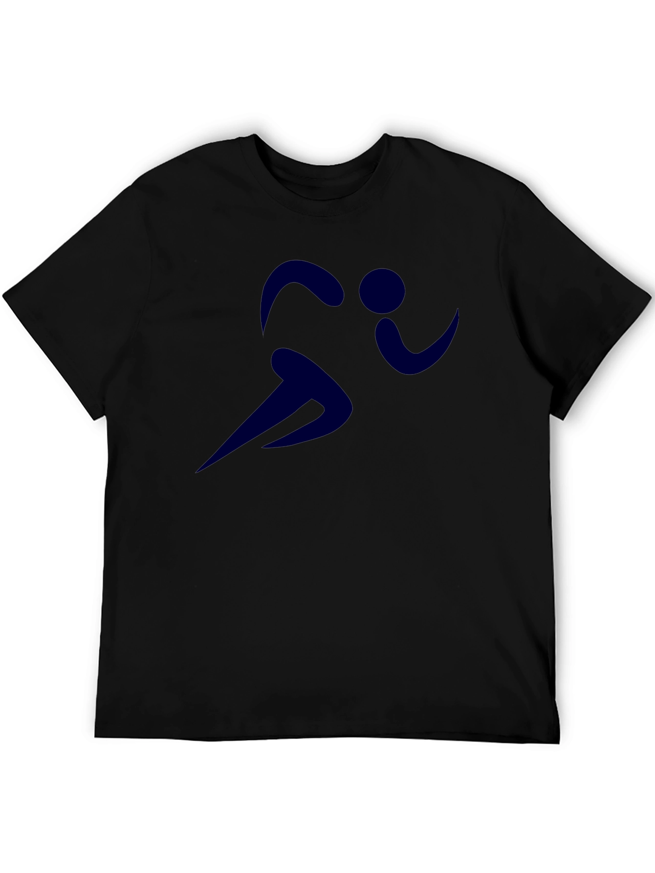 Mens Black Running Graphic Tee - Athletic Style