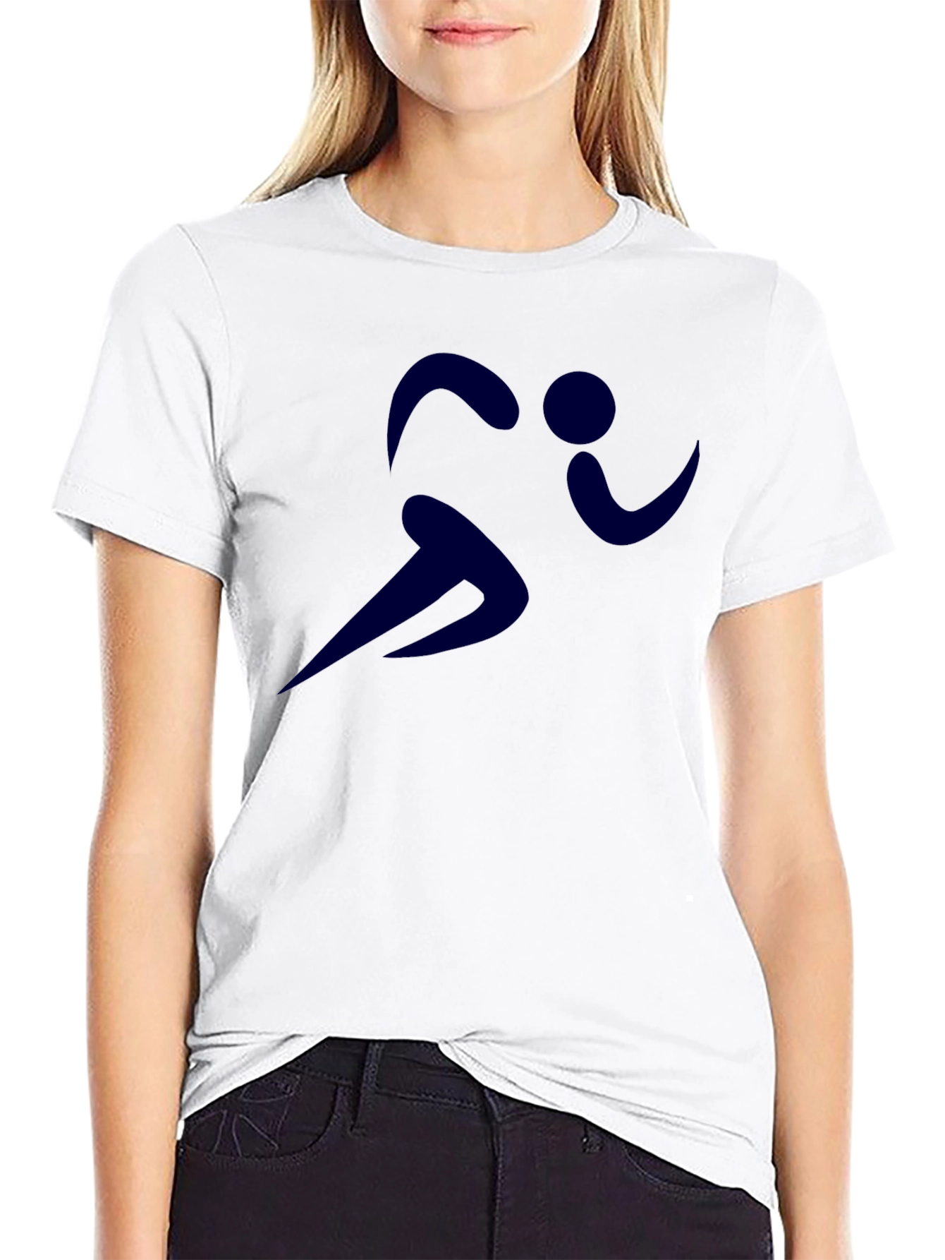 Mens Black Running Graphic Tee - Athletic Style
