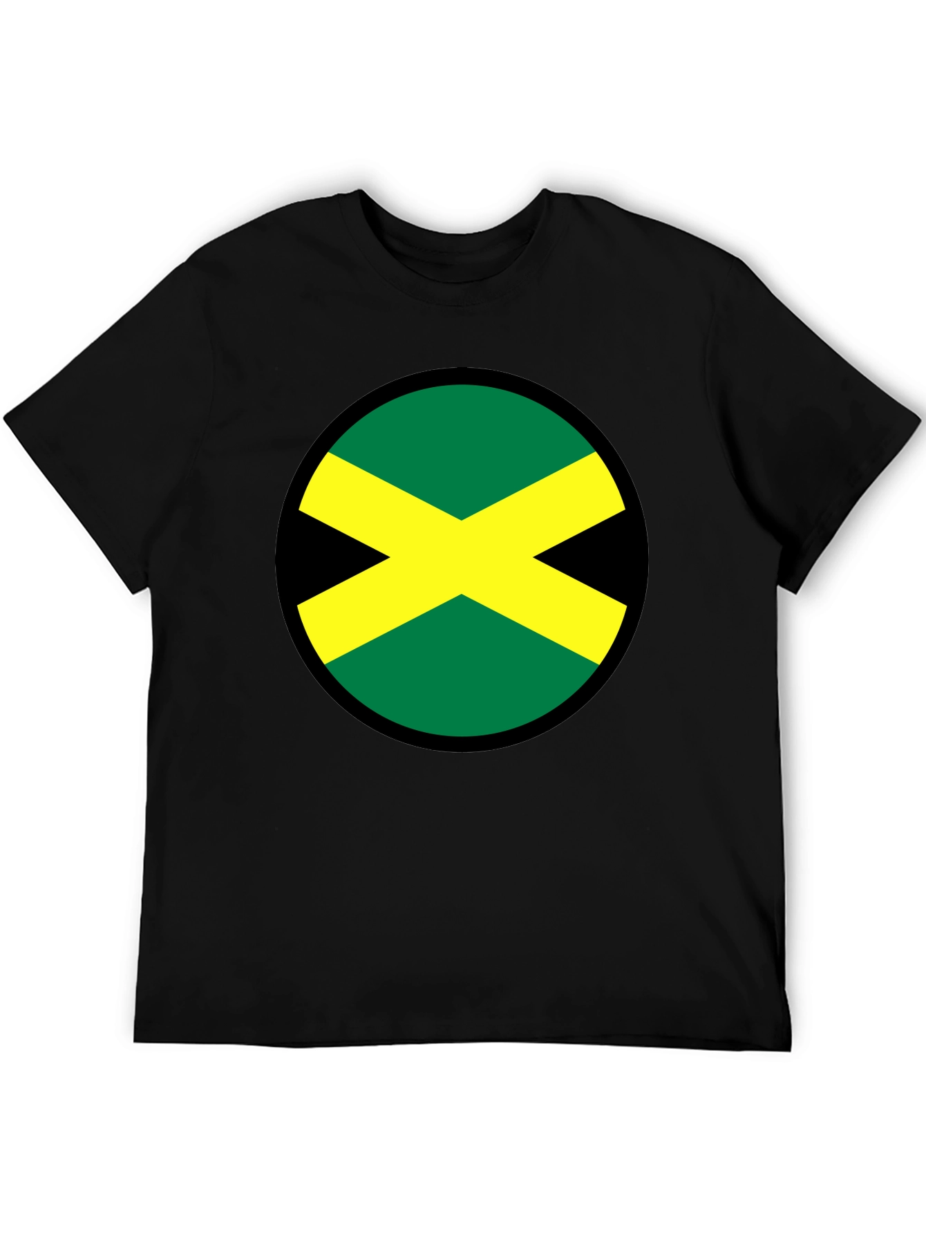 Jamaican Flag T-Shirt - Round Rasta Design
