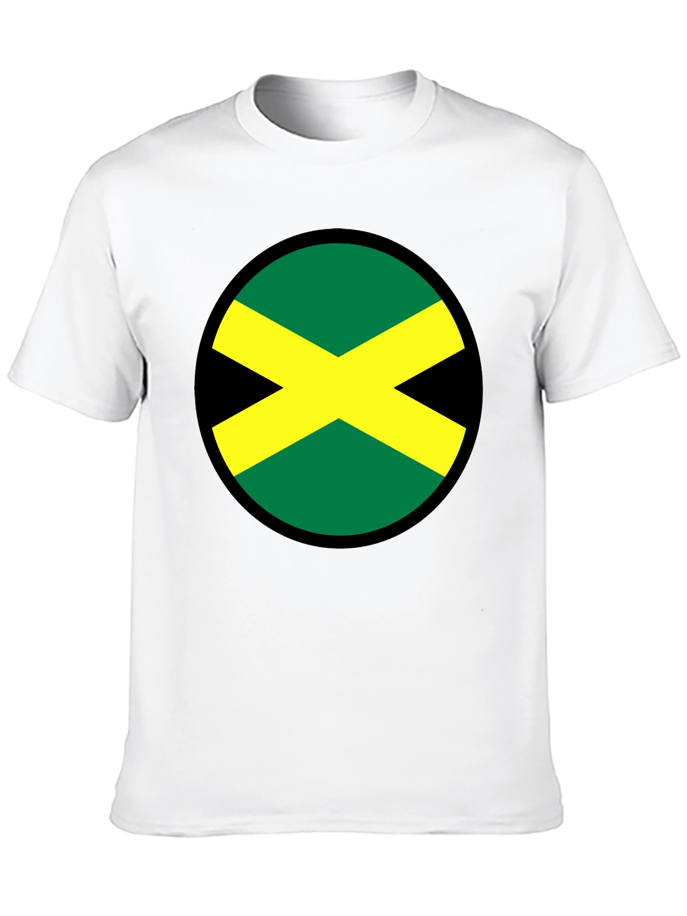 Jamaican Flag T-Shirt - Round Rasta Design