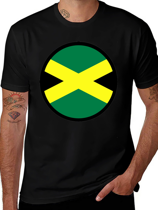 Jamaican Flag T-Shirt - Round Rasta Design