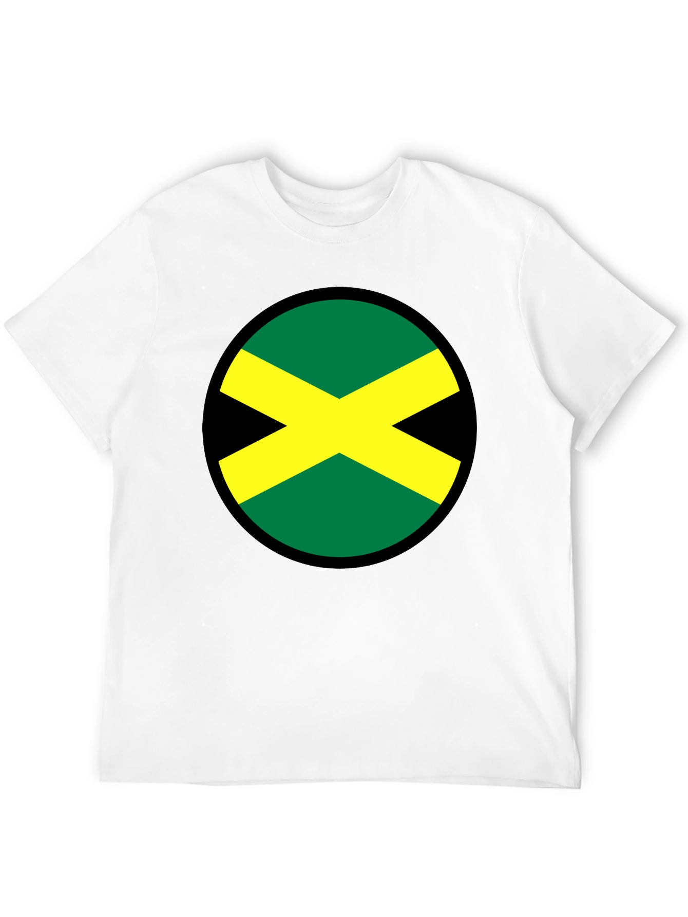Jamaican Flag T-Shirt - Round Rasta Design