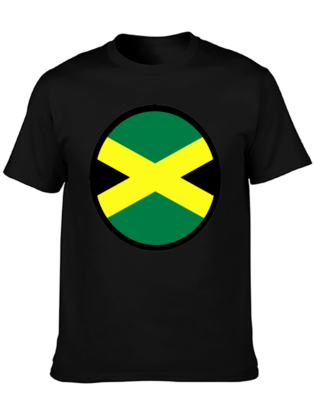 Jamaican Flag T-Shirt - Round Rasta Design