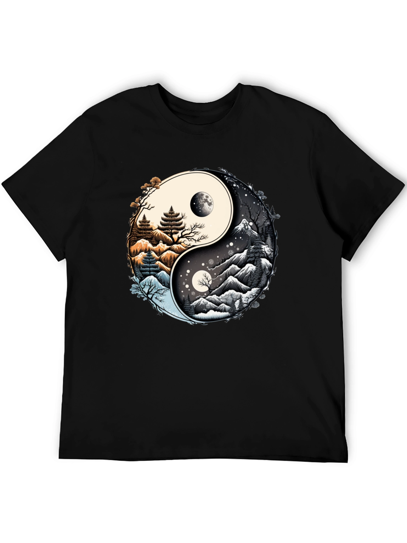 Yin Yang Nature Graphic T-Shirt