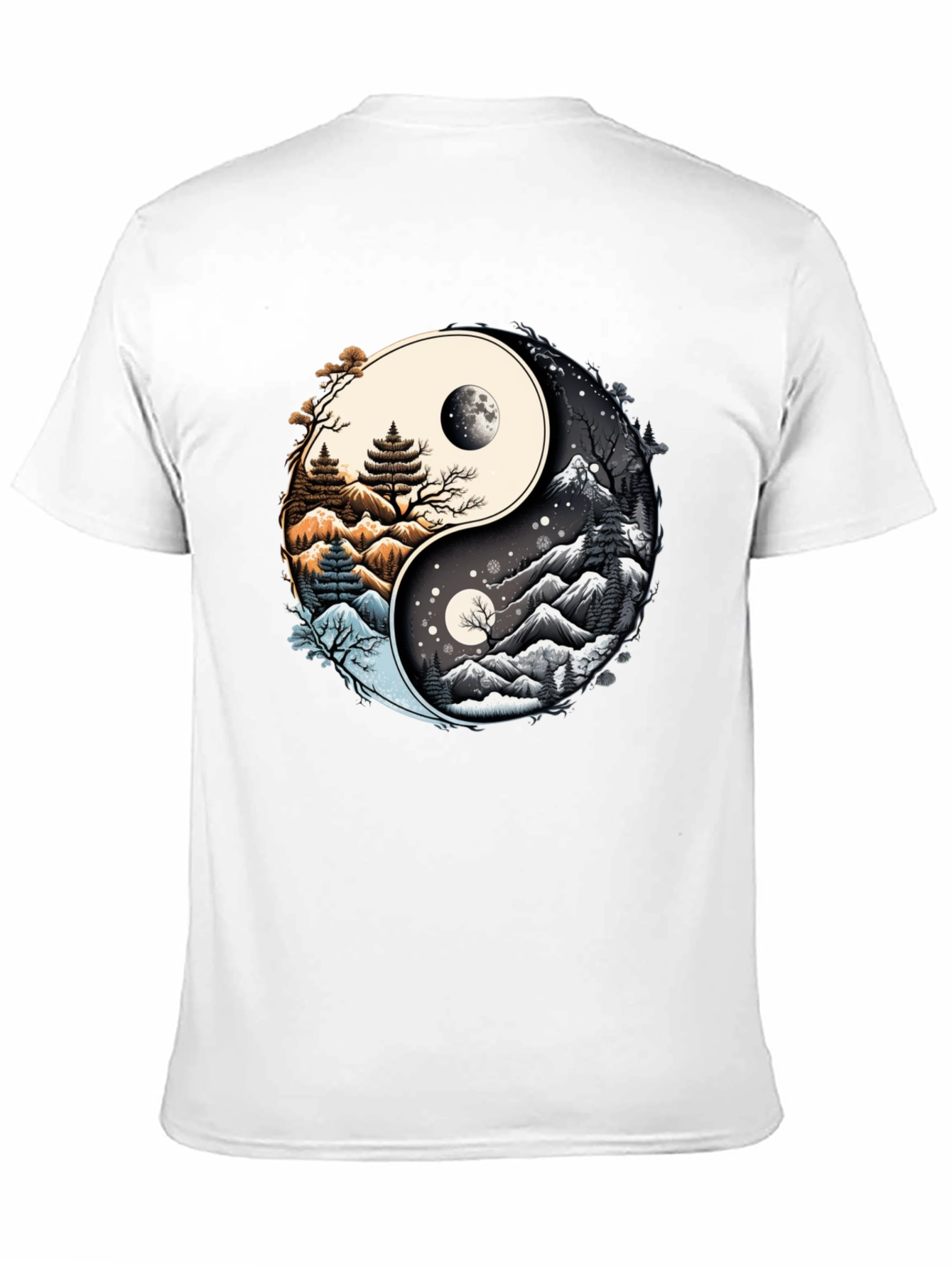 Yin Yang Nature Graphic T-Shirt