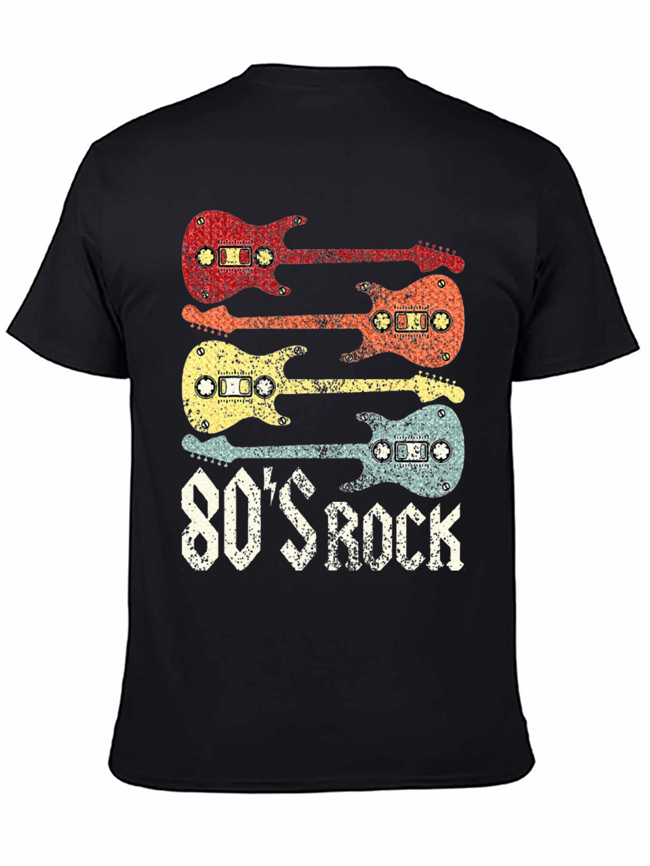 Retro 80s Rock Cassette Guitar T-Shirt