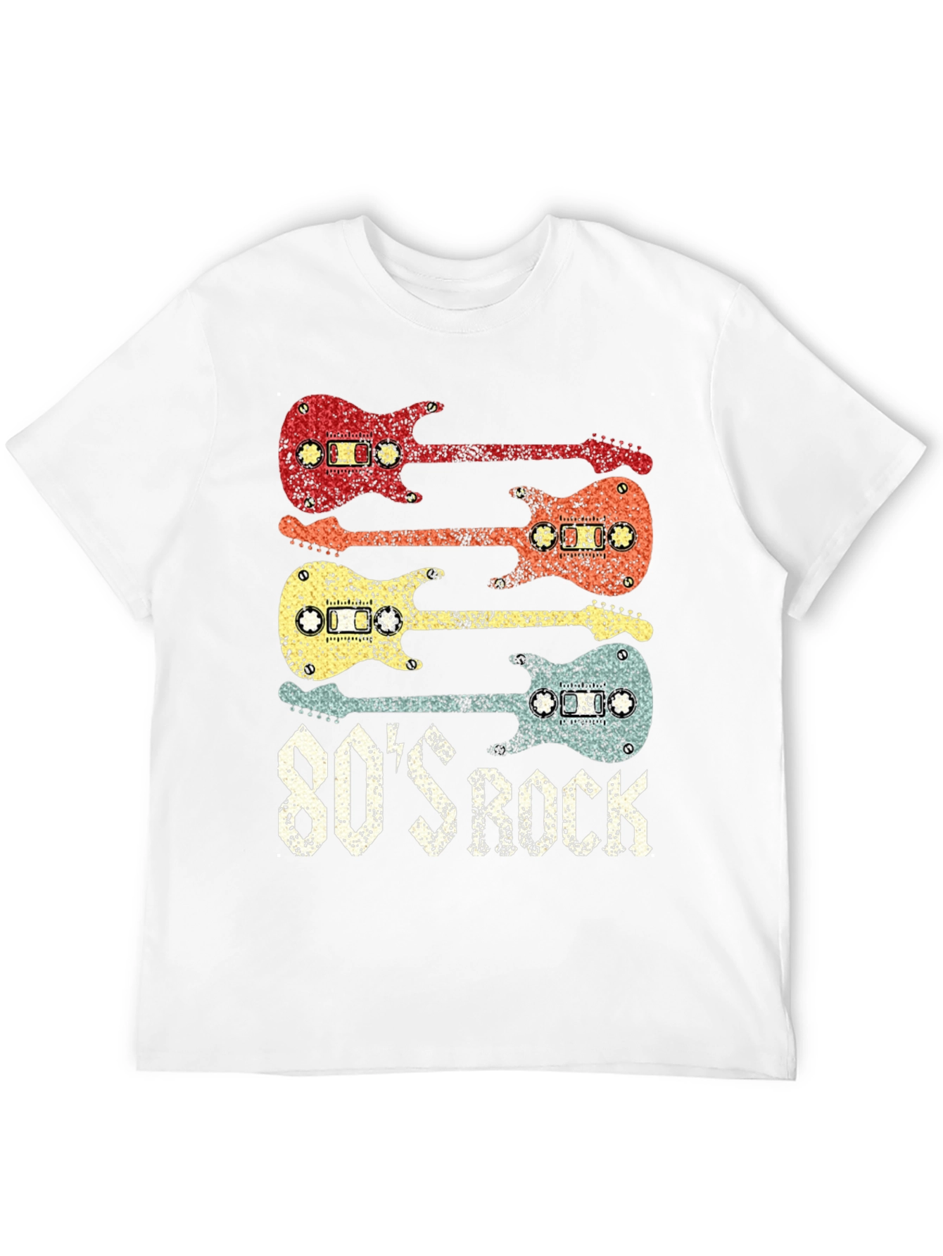 Retro 80s Rock Cassette Guitar T-Shirt