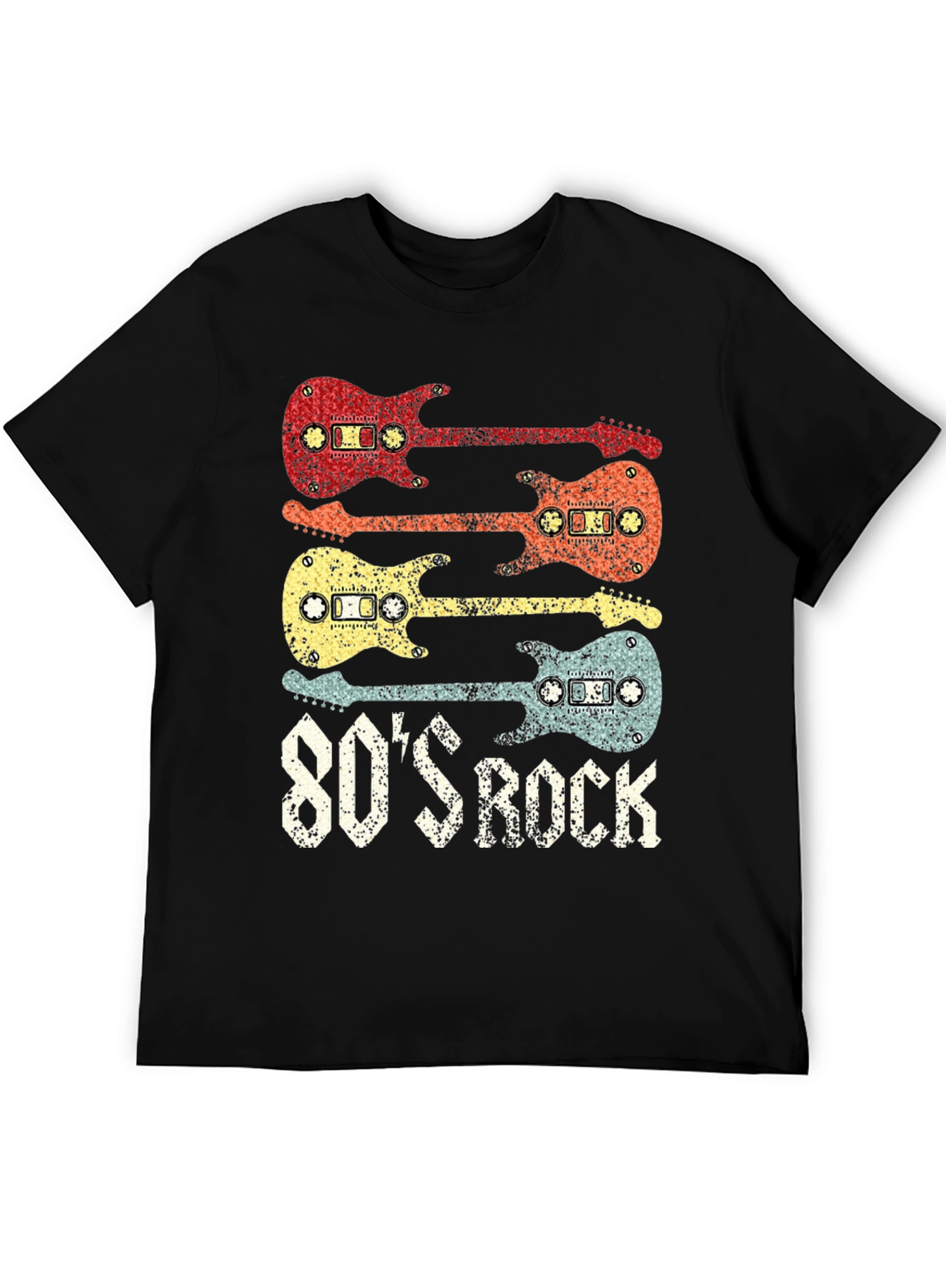 Retro 80s Rock Cassette Guitar T-Shirt