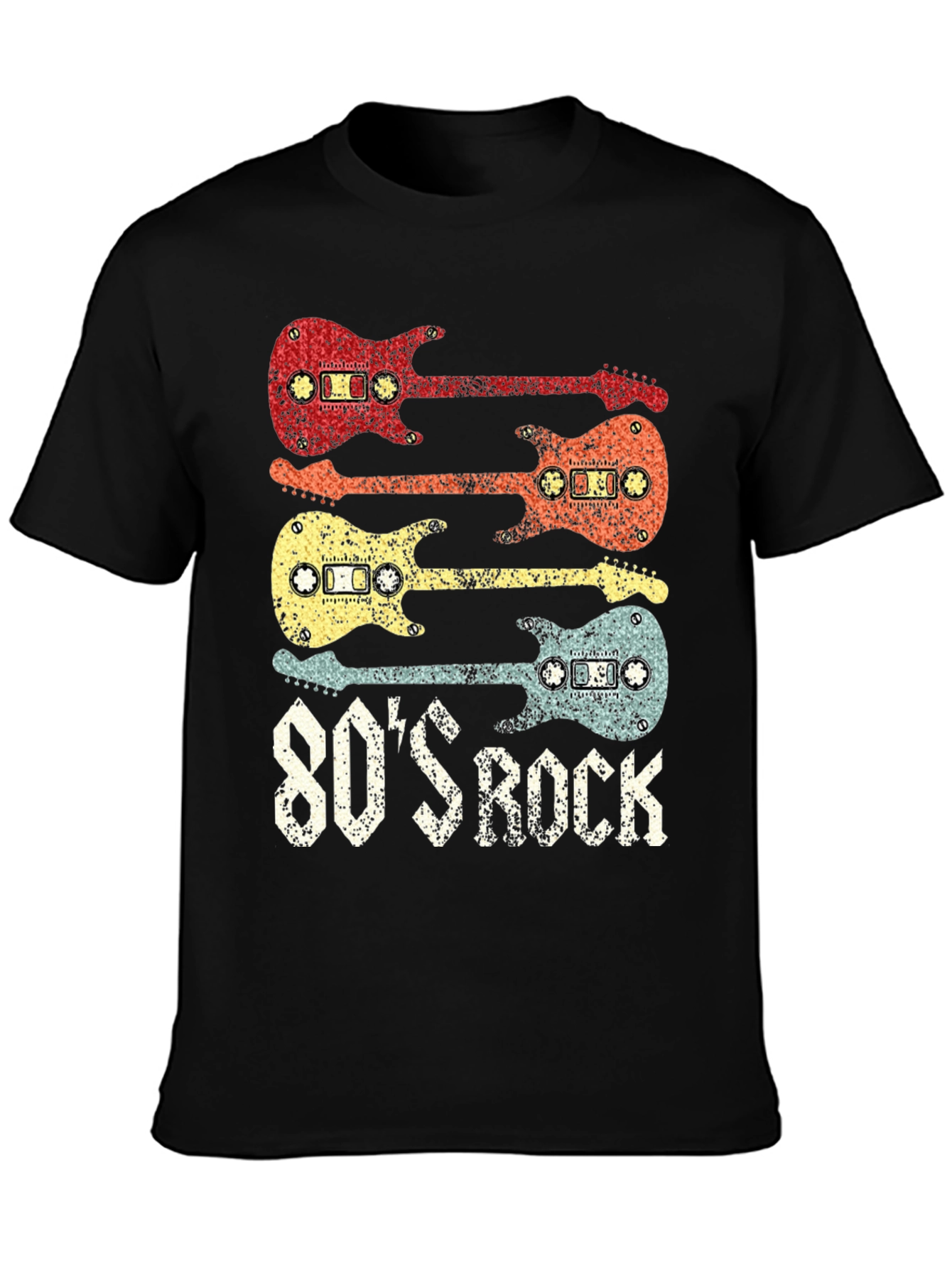 Retro 80s Rock Cassette Guitar T-Shirt