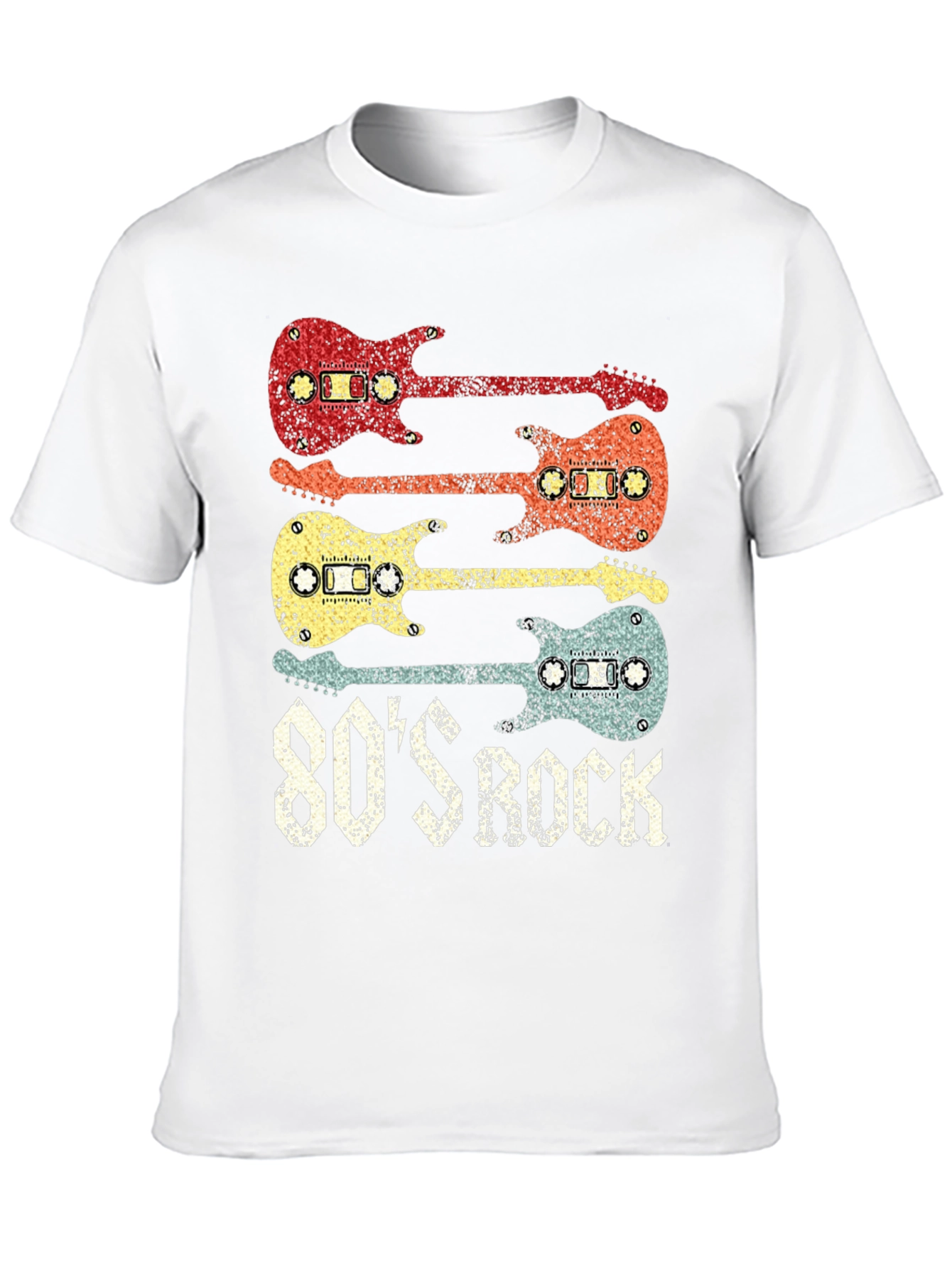 Retro 80s Rock Cassette Guitar T-Shirt