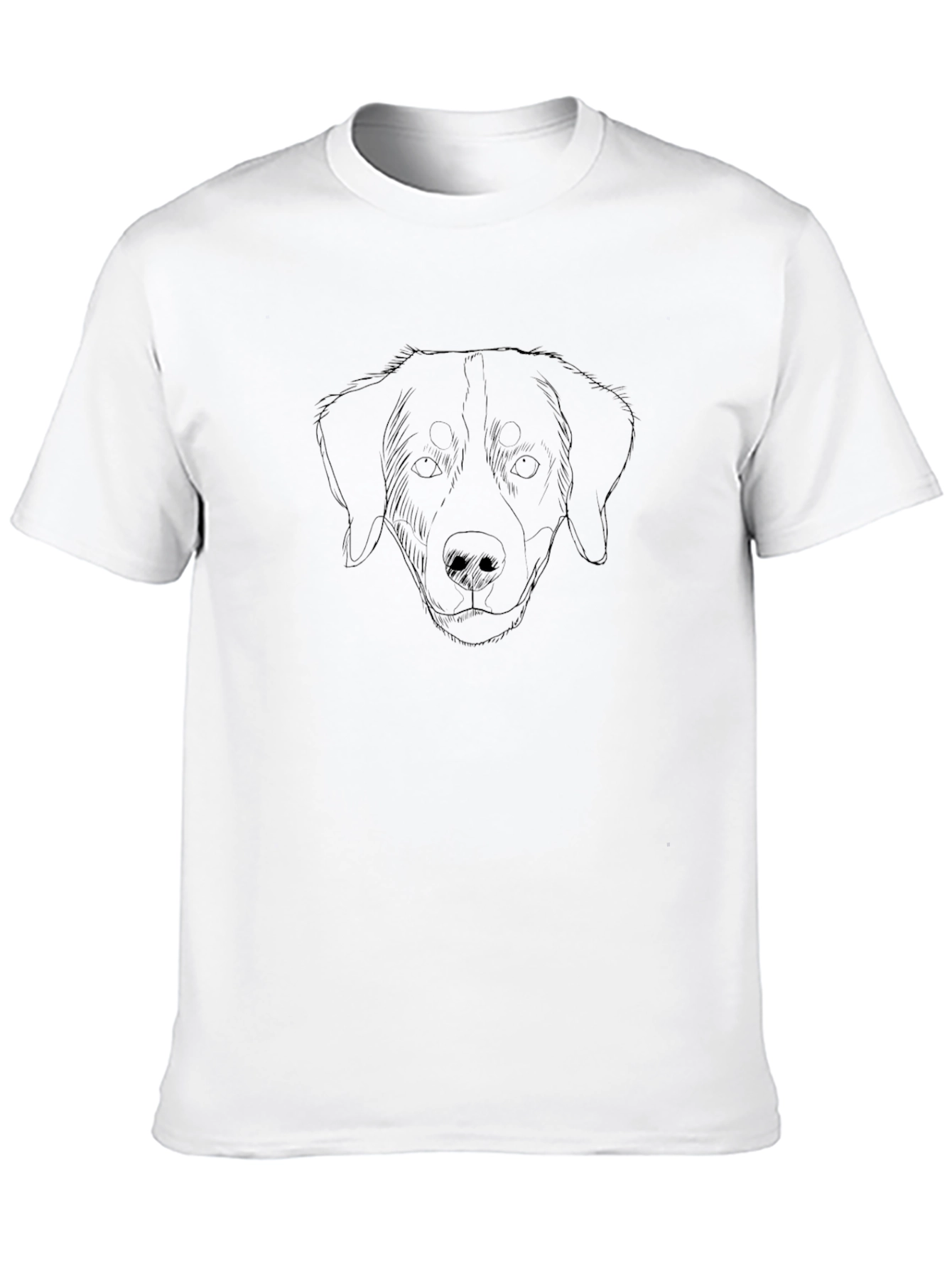 Dog Outline Graphic Tee - Mens Black T-Shirt