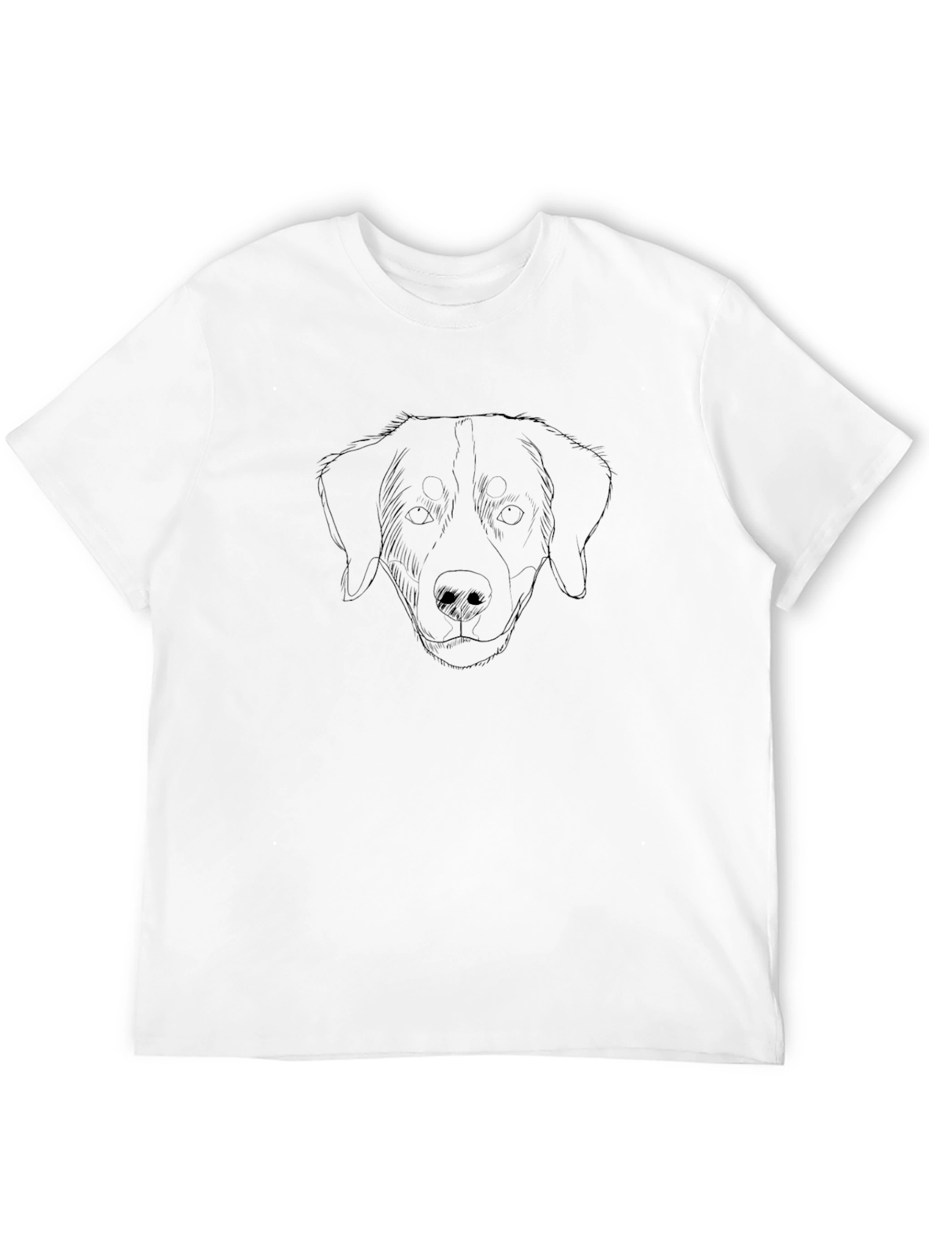 Dog Outline Graphic Tee - Mens Black T-Shirt