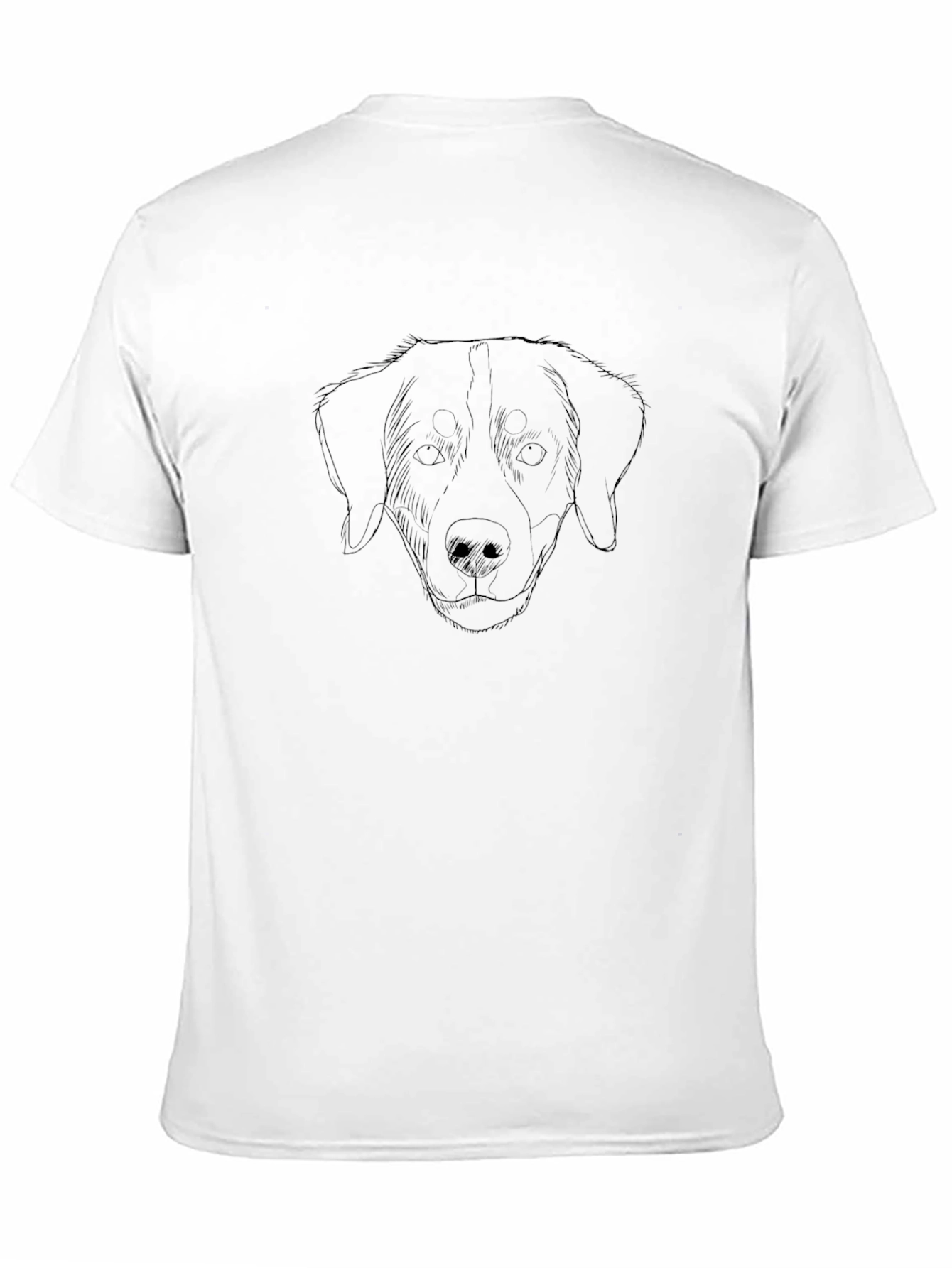 Dog Outline Graphic Tee - Mens Black T-Shirt