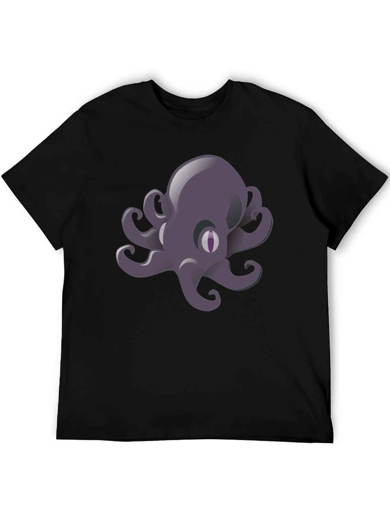 Octopus Graphic Print Tee - Mens Black T-Shirt