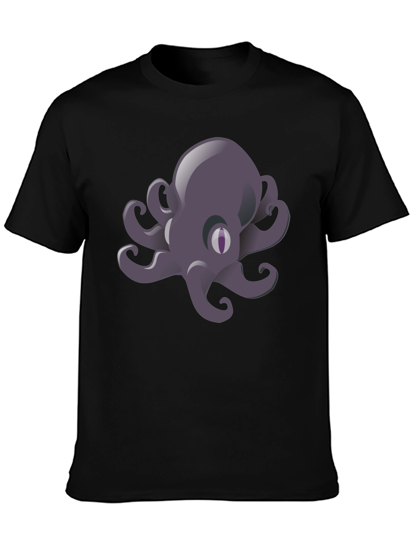 Octopus Graphic Print Tee - Mens Black T-Shirt