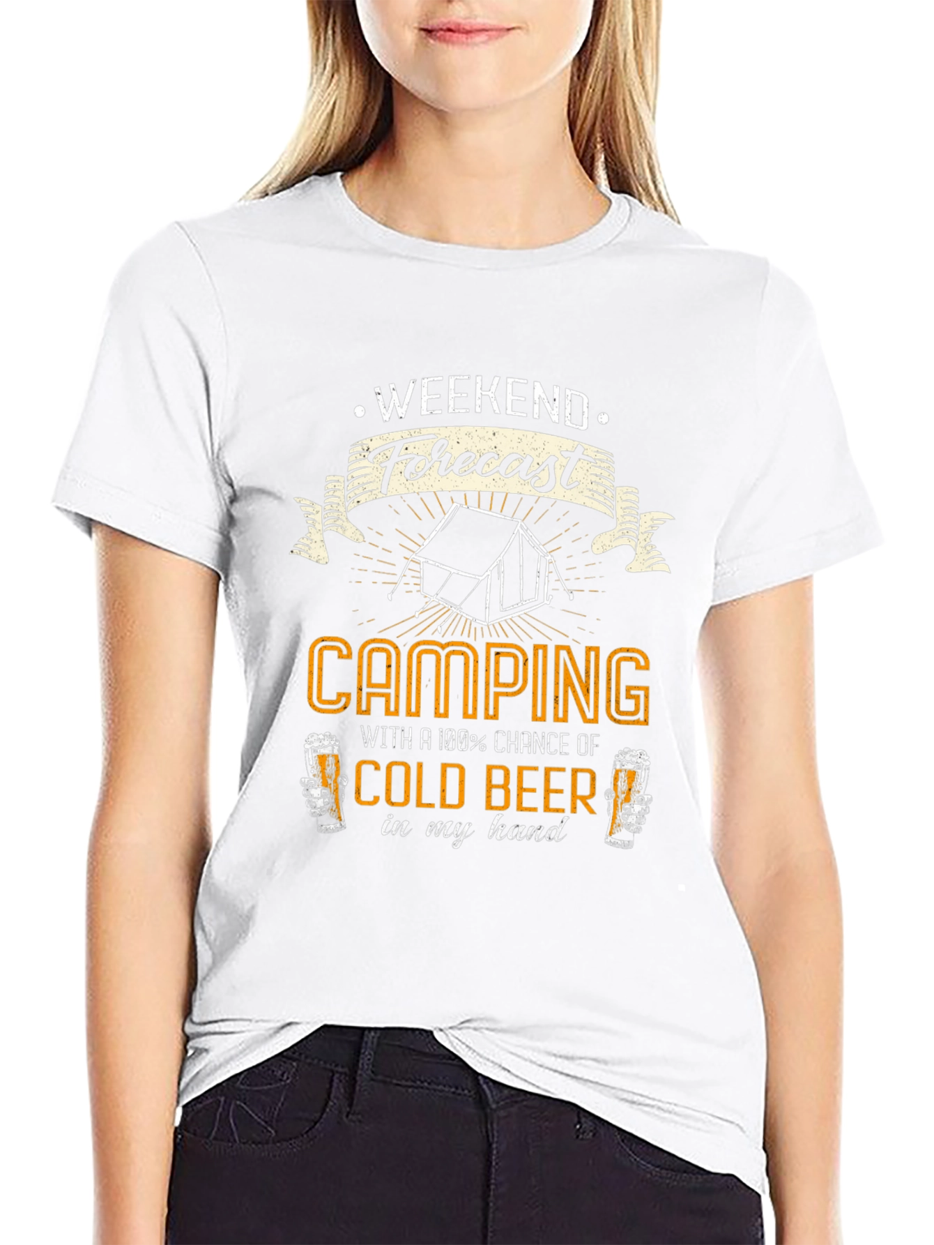 Camping & Beer T-Shirt: Weekend Forecast