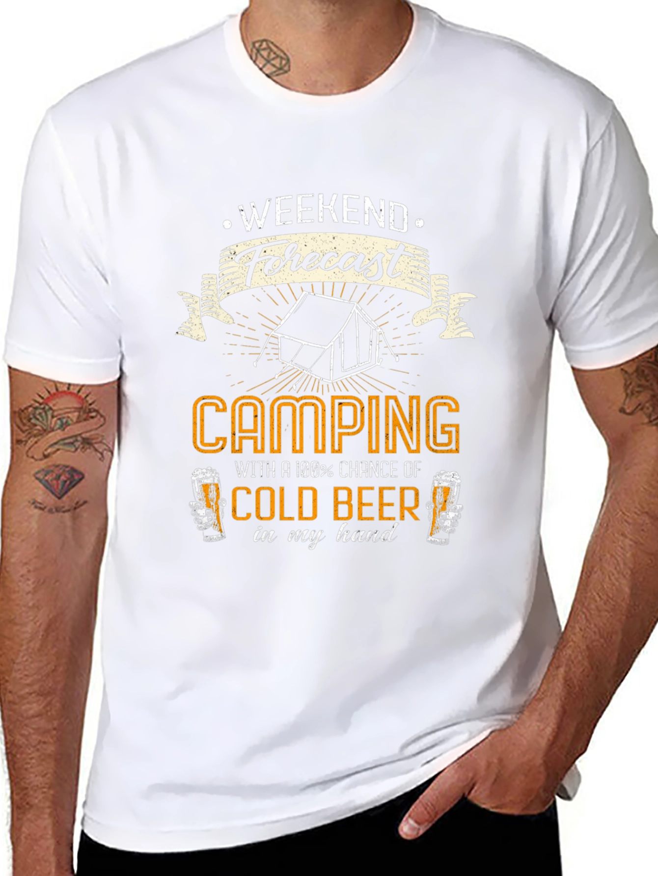 Camping & Beer T-Shirt: Weekend Forecast