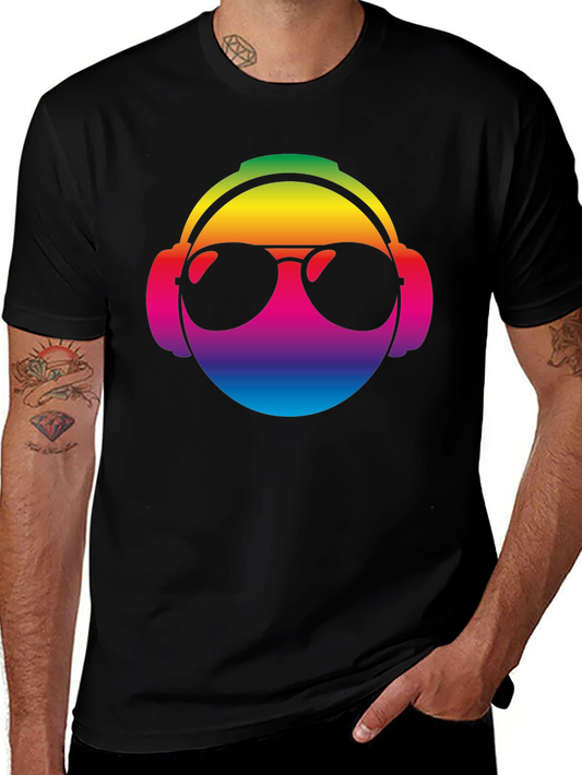 Cool Rainbow DJ Graphic T-Shirt