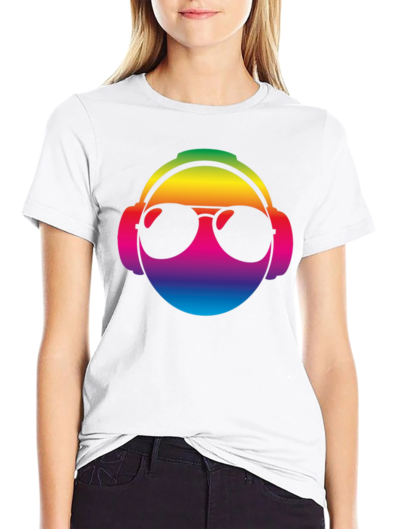 Cool Rainbow DJ Graphic T-Shirt
