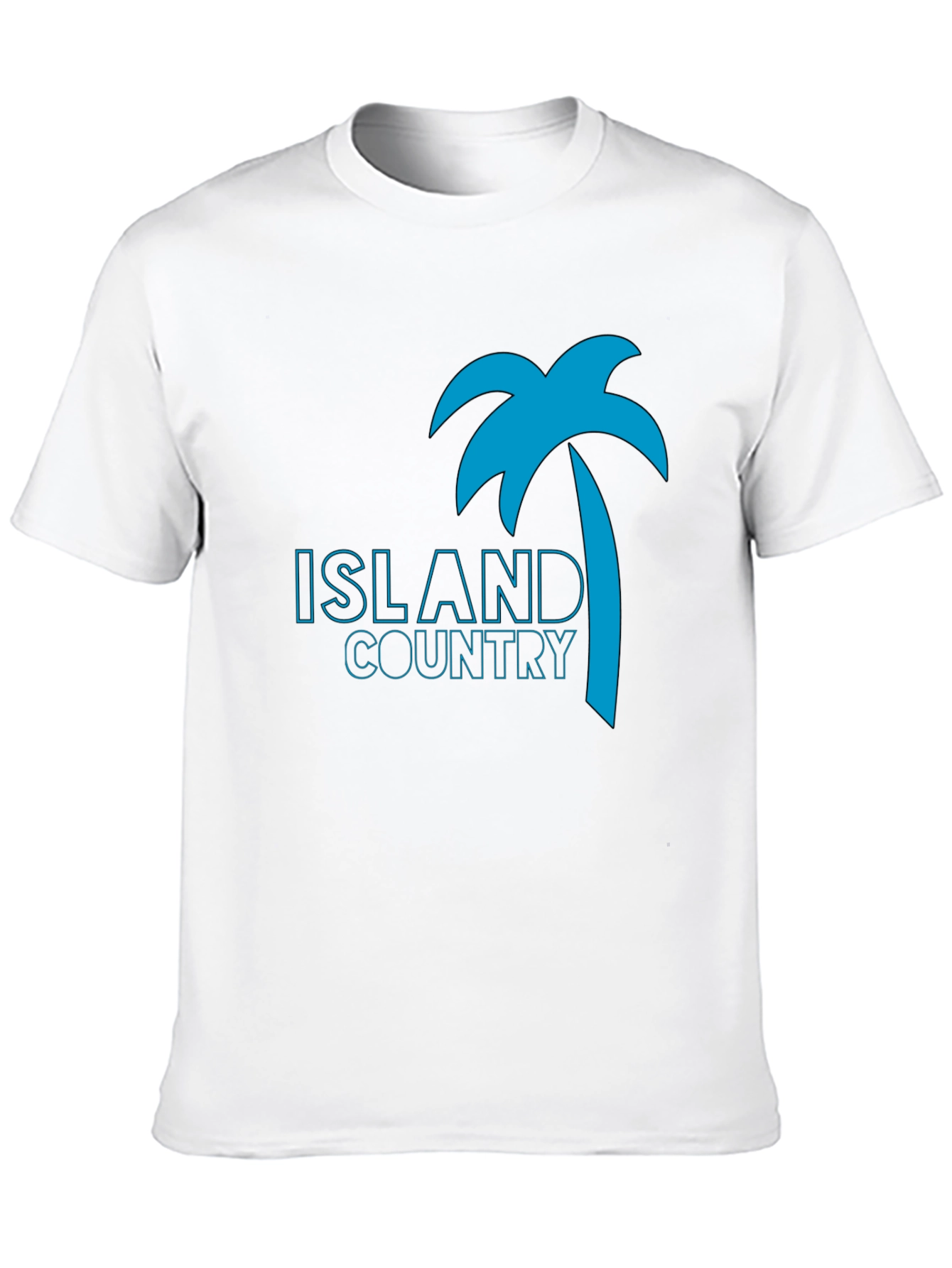 Island Country Tee - Palm Tree Graphic Black T-Shirt